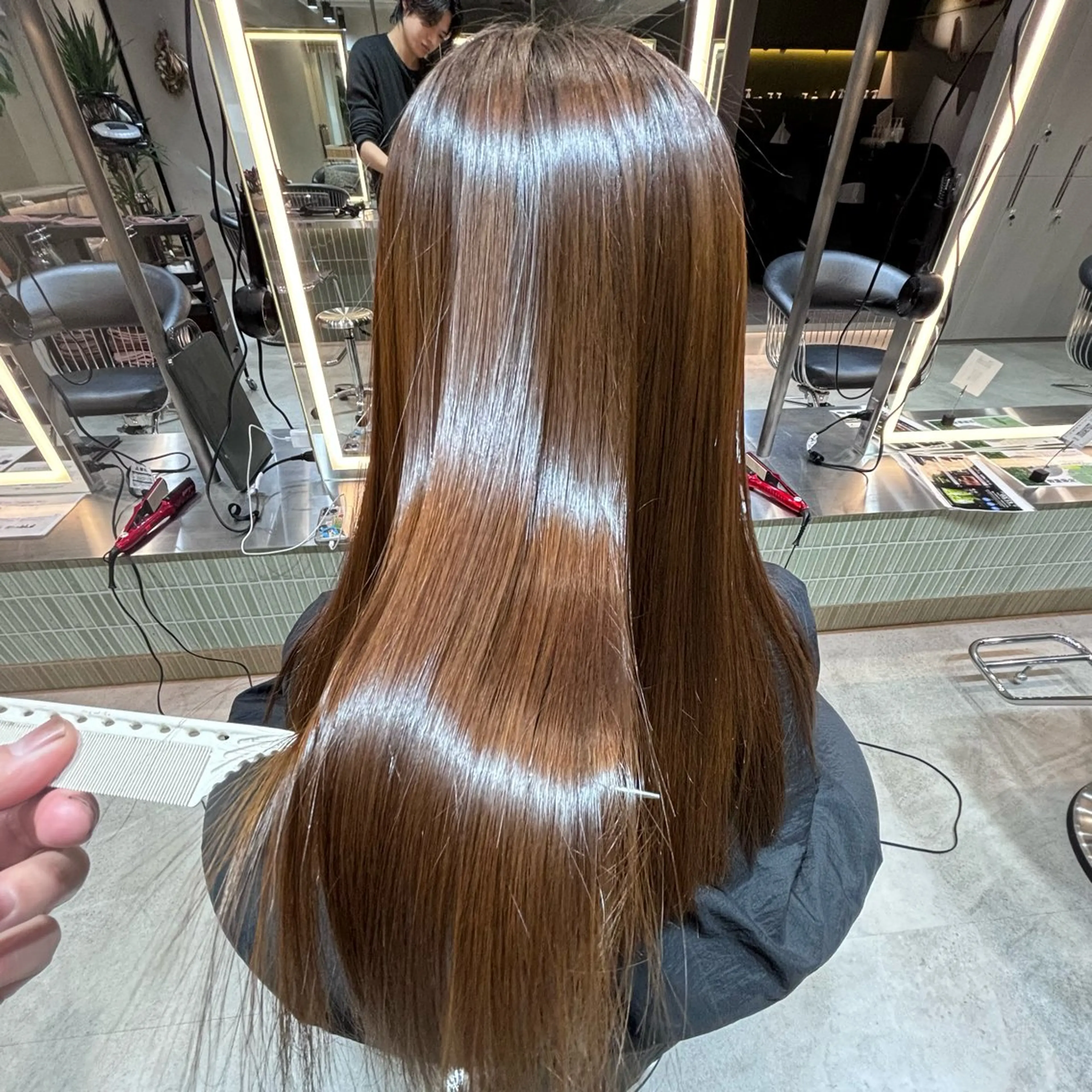 セミロング カラー カット 縮毛矯正 トリートメント 髪質改善/縮毛矯正/ 韓国ヘア/矢野のヘアスタイル