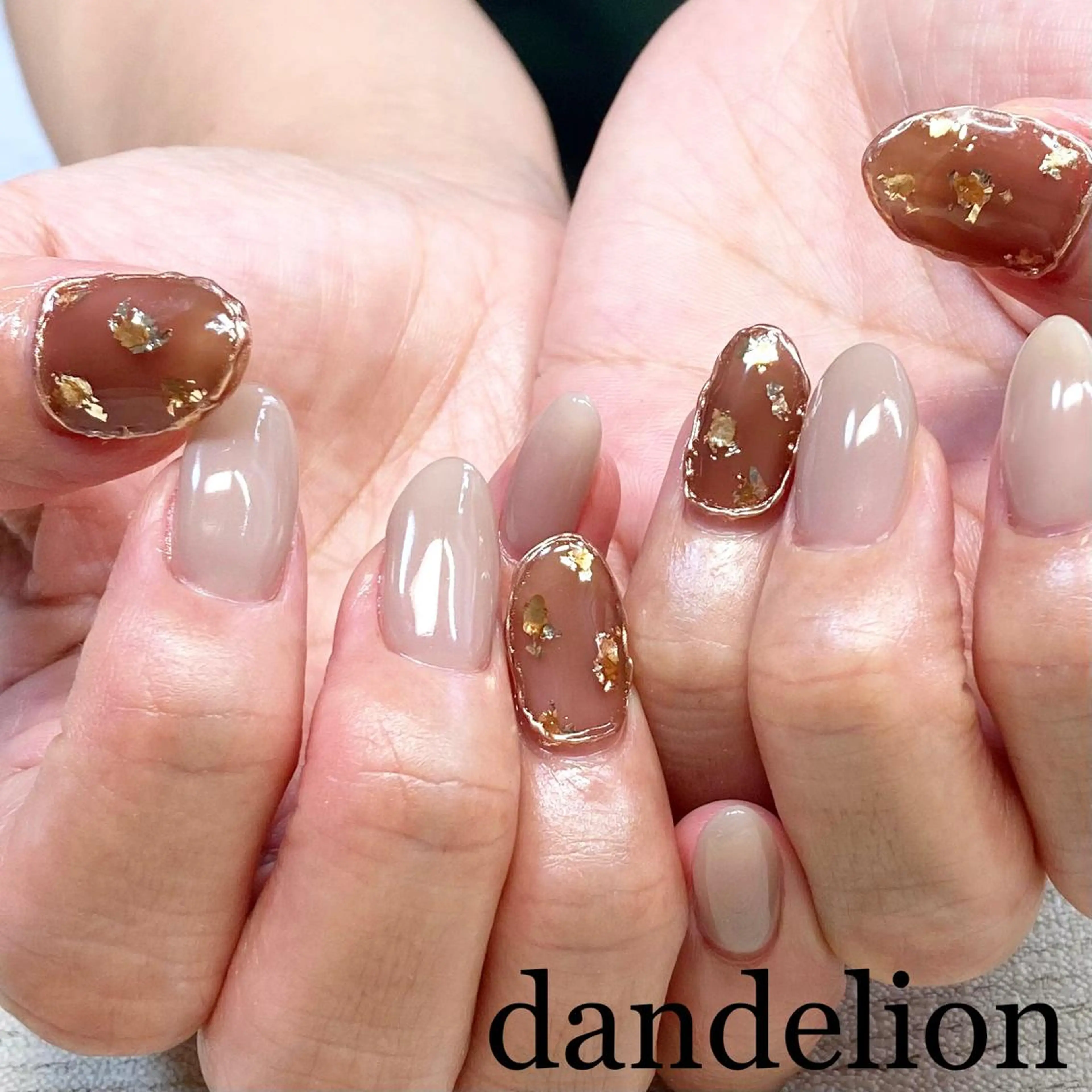 ネイル ハンドネイル ハンドケア dandelion ダンデライオンのネイルデザイン