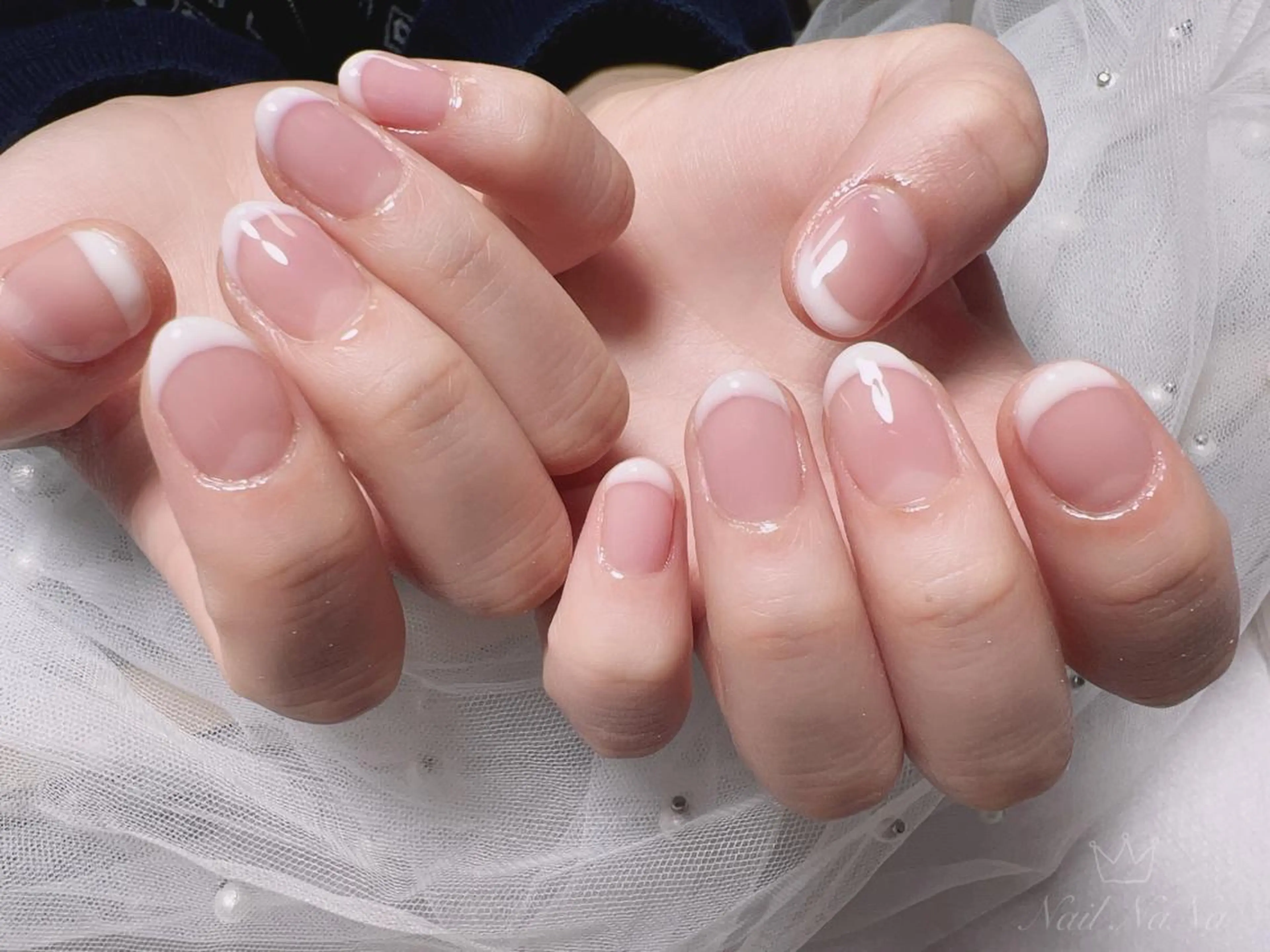 ショート カラー ネイル フレンチネイル ハンドネイル Nail NaNaのネイルデザイン