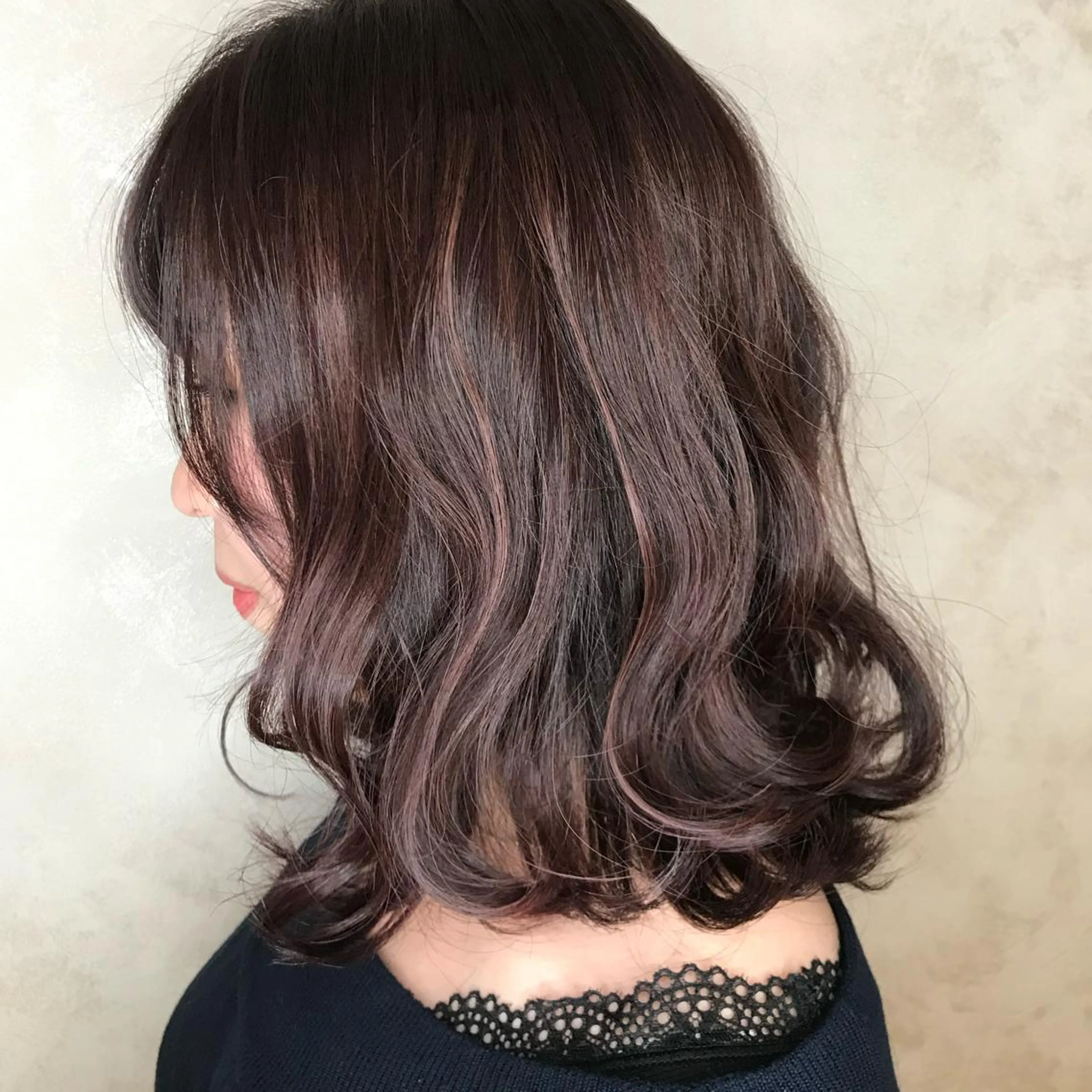 ミディアム カラー カット ヘアカラー GO TODAY所属・ハイトーン/小顔 カット/Ayumuのヘアスタイル
