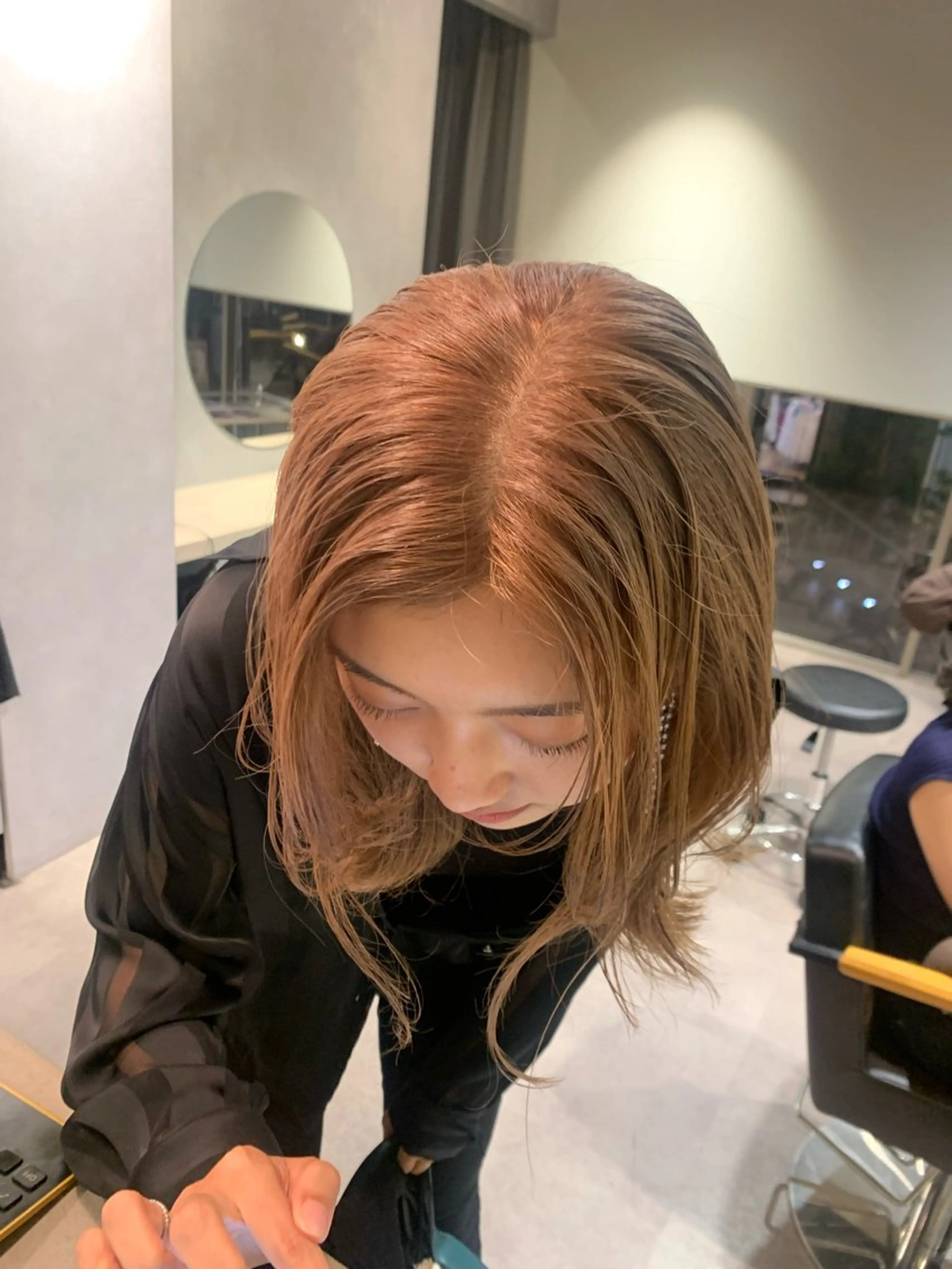 ミディアム カット ヘアカラー 【髪質改善🌿】木本 志歩のヘアスタイル