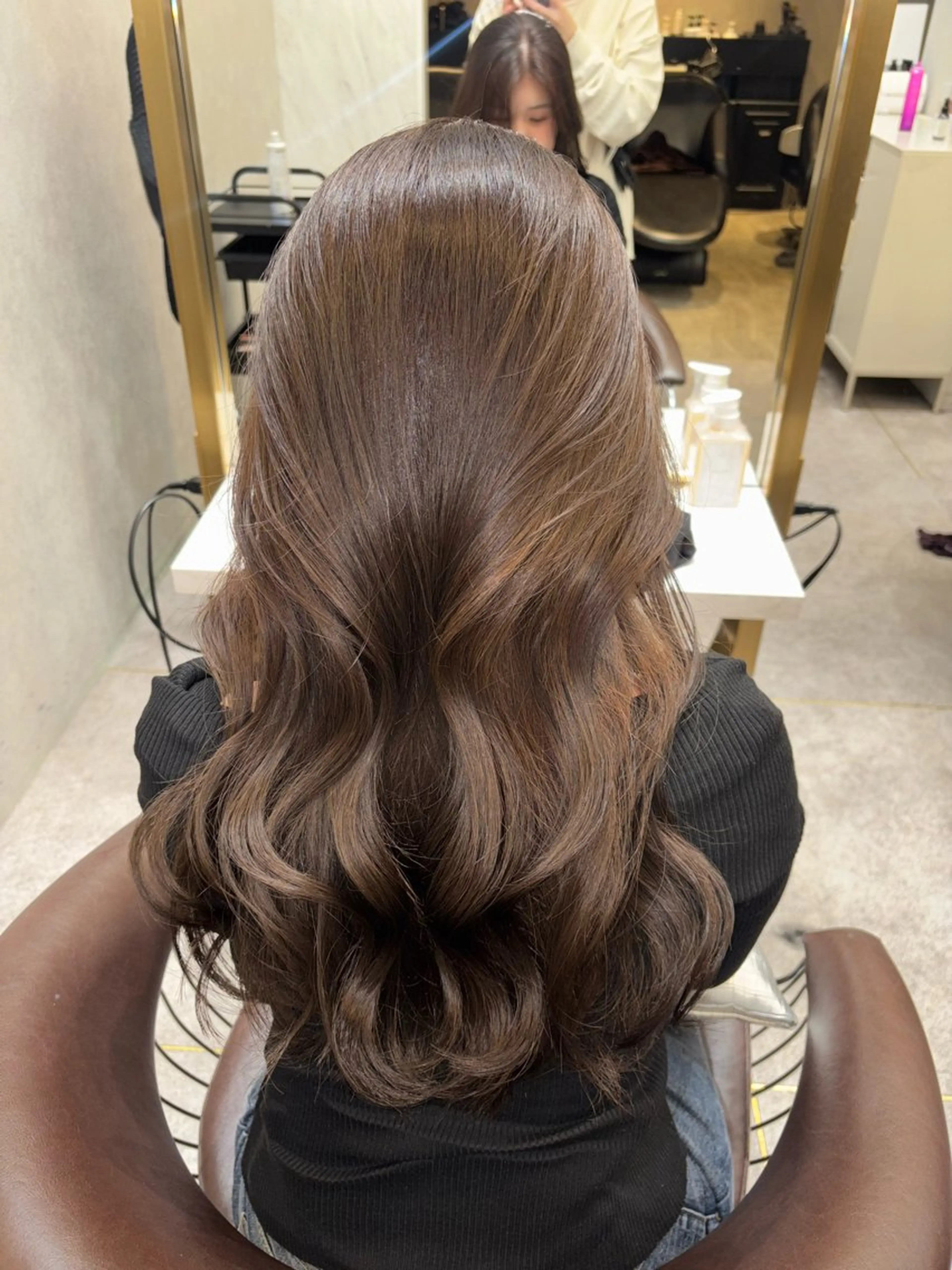 ロング カラー ブリーチ 透明感カラー ダブルカラー ブリーチなしカラー ヘアカラー 🍒ブリーチなしカラ ー／Sakura🍒のヘアスタイル