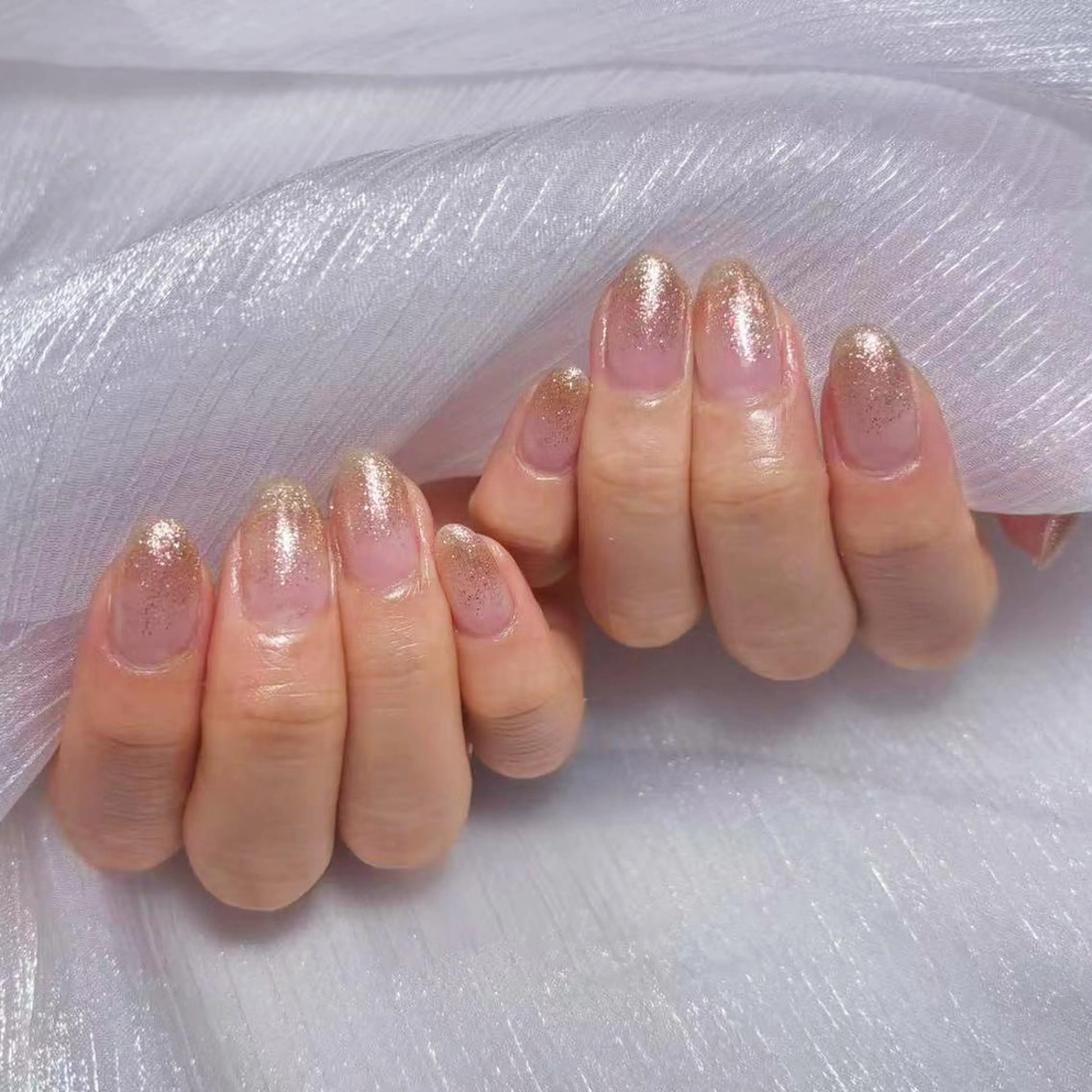 ネイル アートネイル オーロラネイル ガーリー キラキラネイル 韓国ネイル ハンドネイル DIANMOND NAIL🌸のネイルデザイン