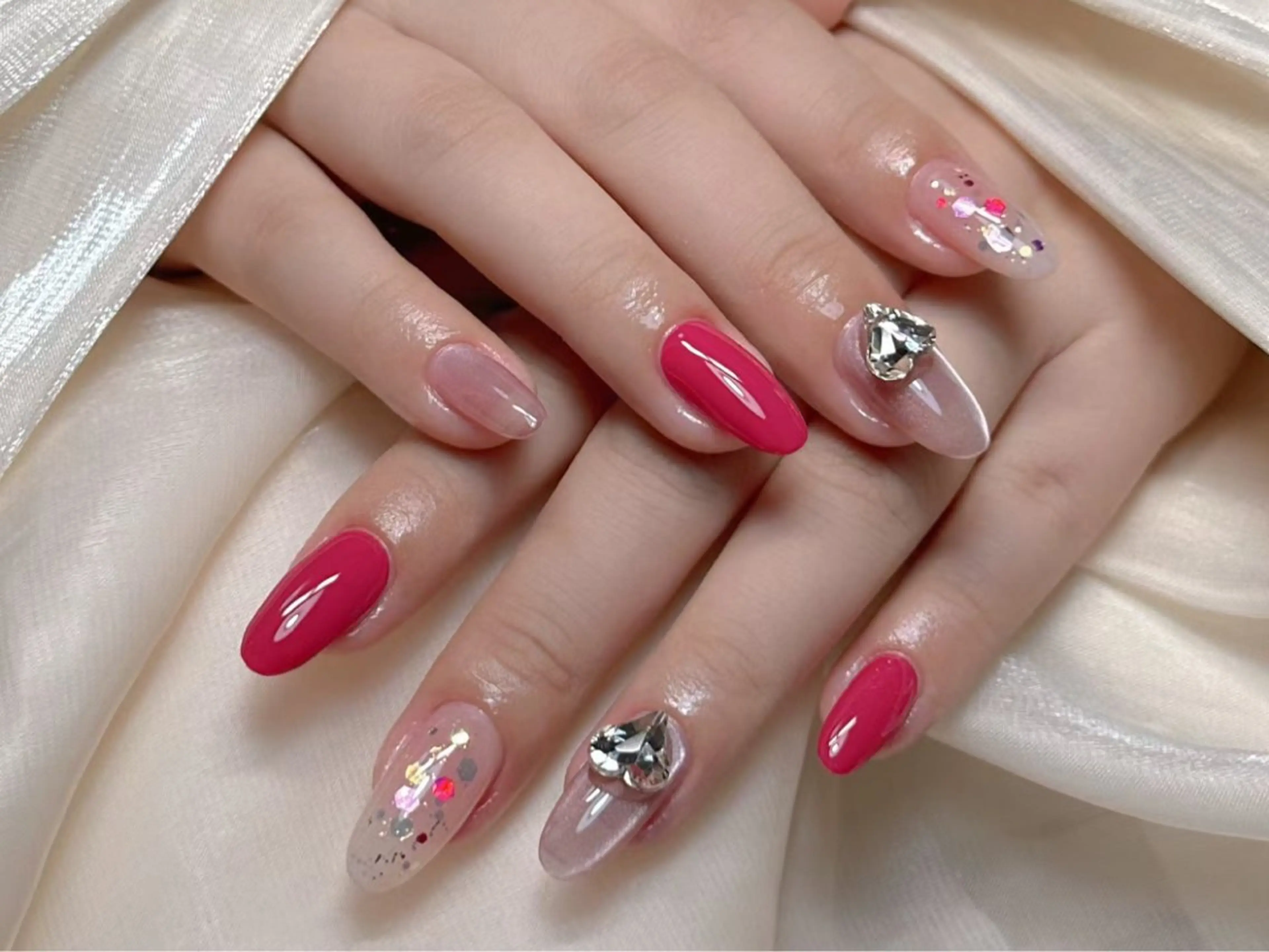 ネイル ネイルサロンAiri 長さ出し·シンプルのネイルデザイン