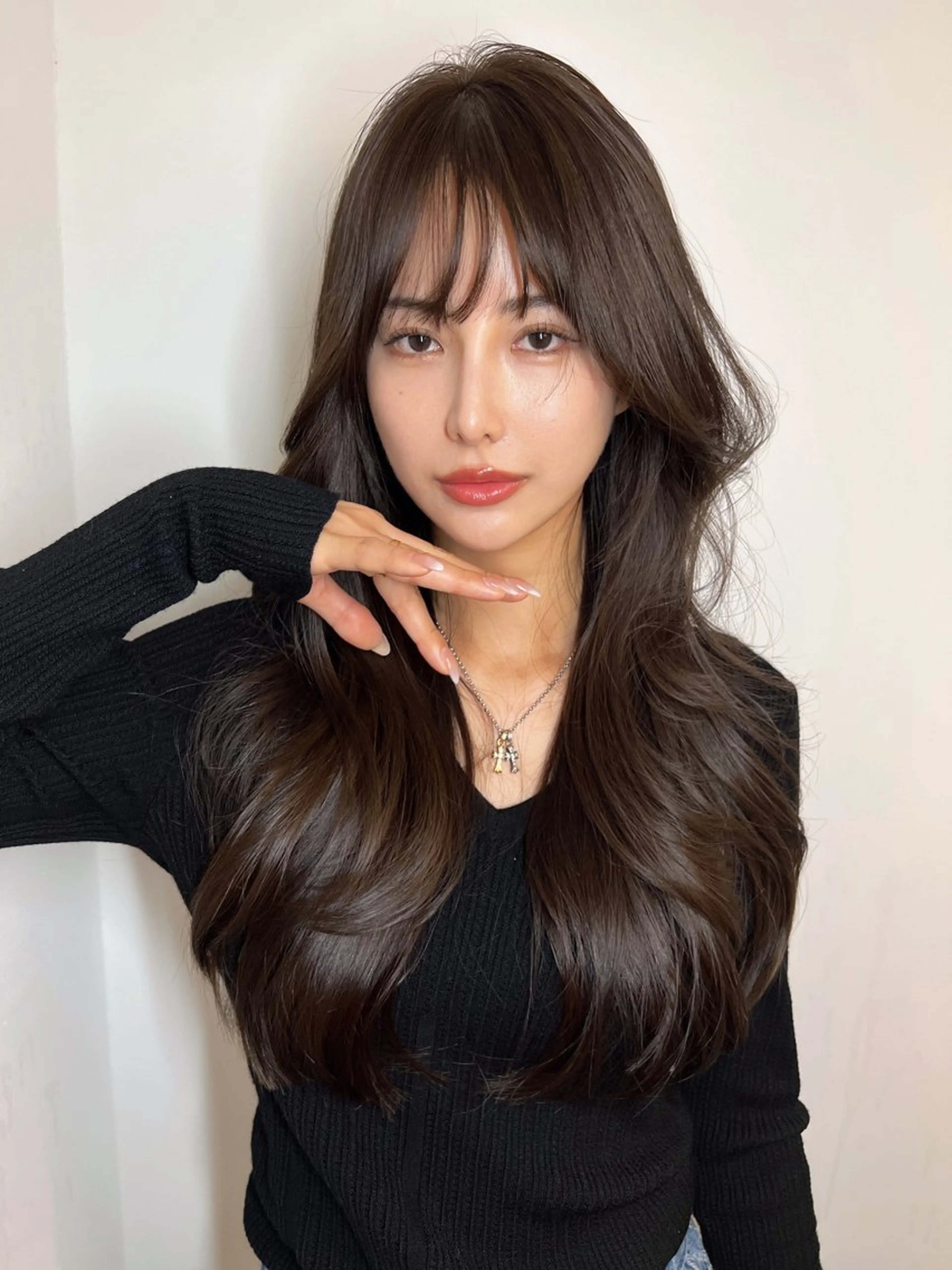 ロング 🇨🇳ワンホンヘア 下田鉄也のヘアスタイル