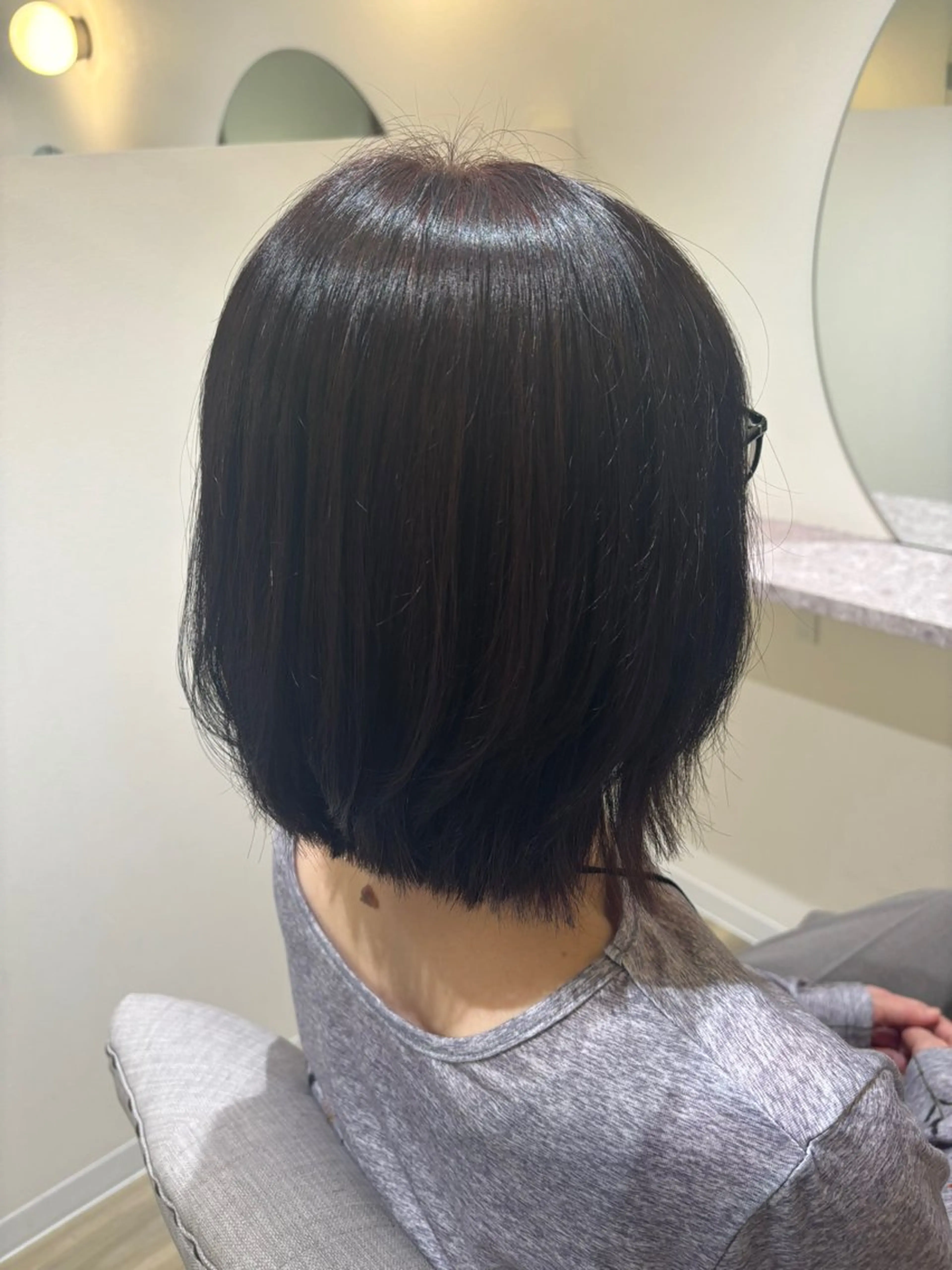 ショート ボブレイヤー ボブ レイヤーカット 中田 渚のヘアスタイル