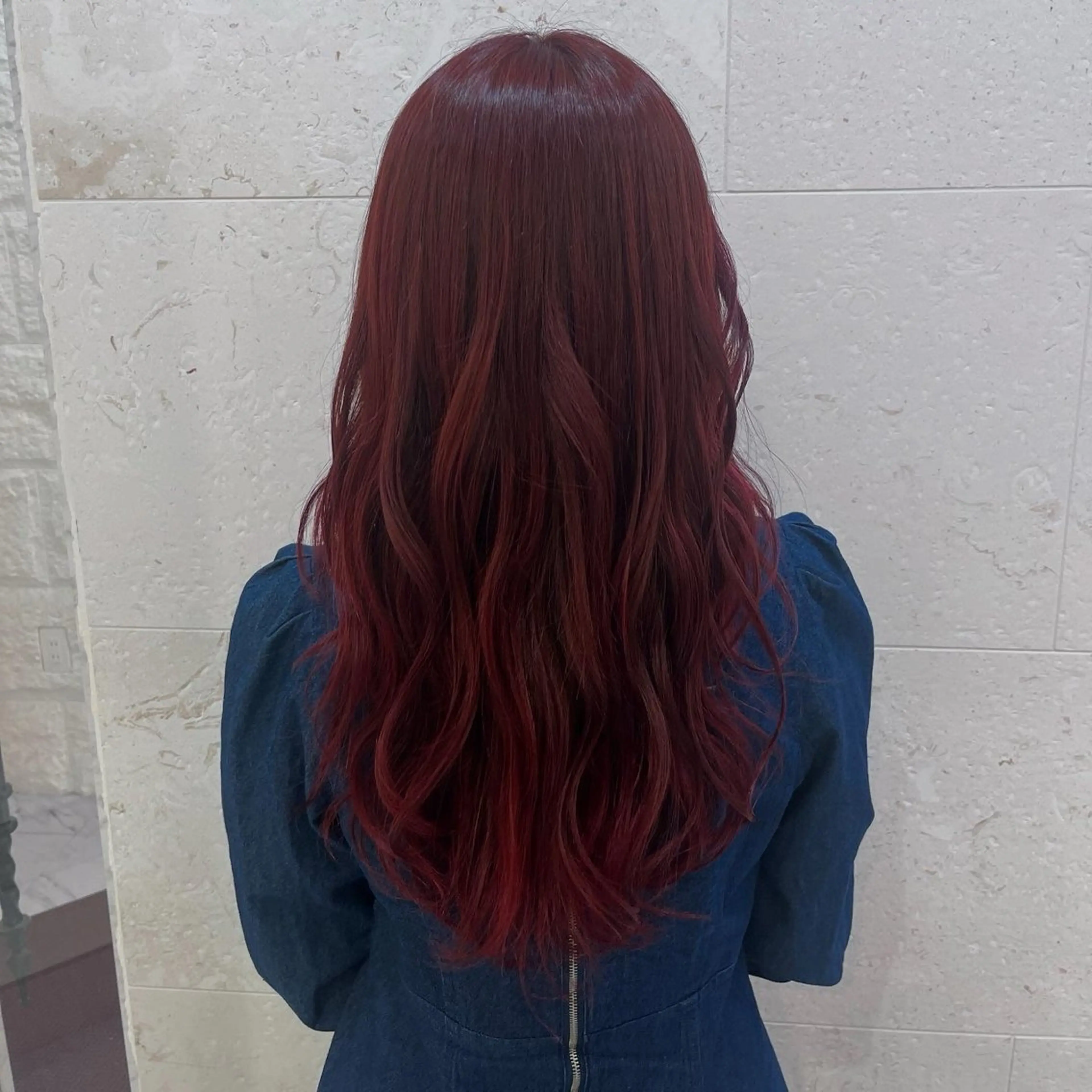 ロング カラー ピンクカラー レッドカラー ヘアカラー 🫧Shanti🫧 ばんだいのヘアスタイル