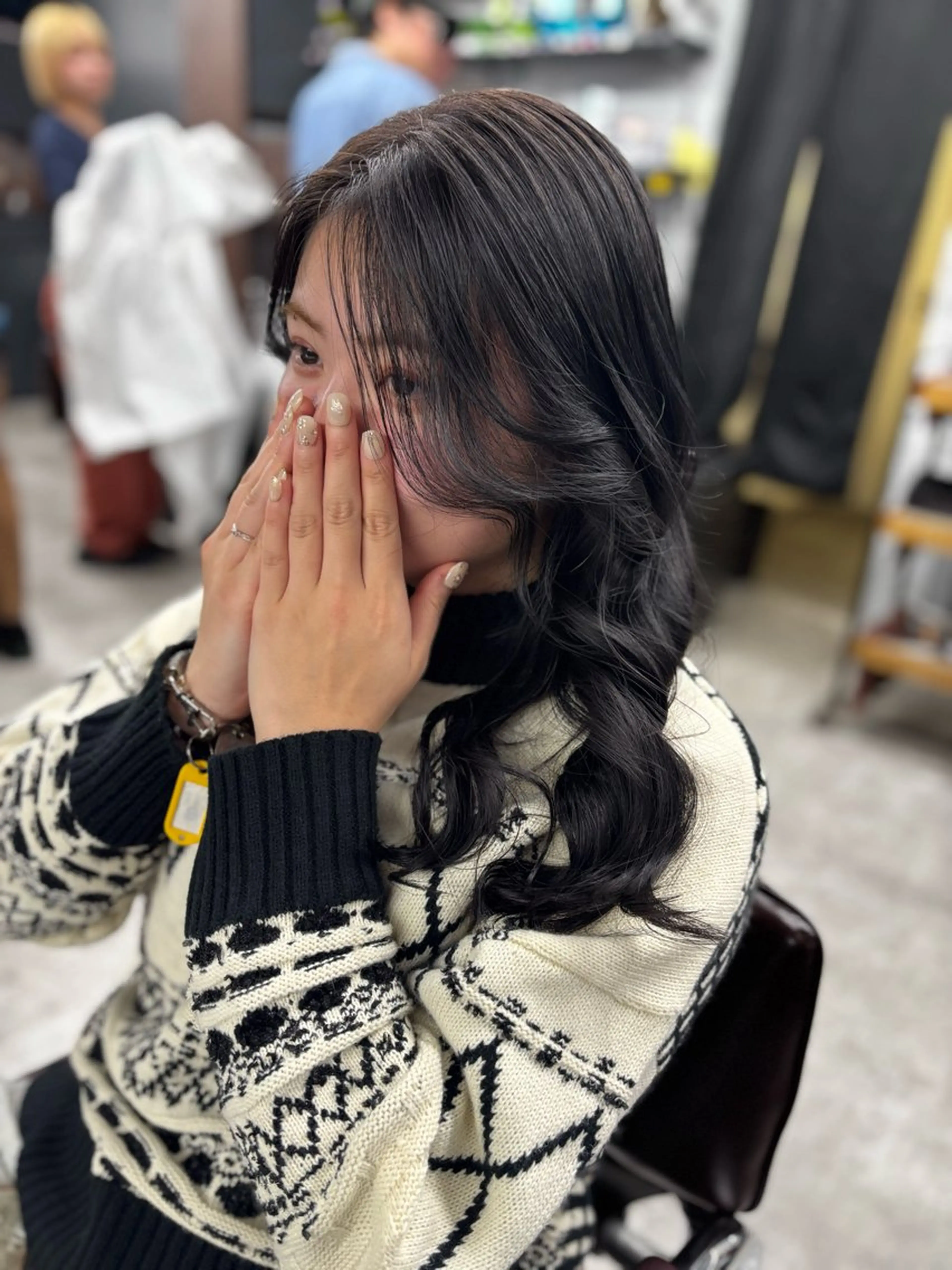 セミロング ヘアカラー トリートメント 🌟髪質改善ケアカラ ー美髪縮毛矯正y🌟のヘアスタイル
