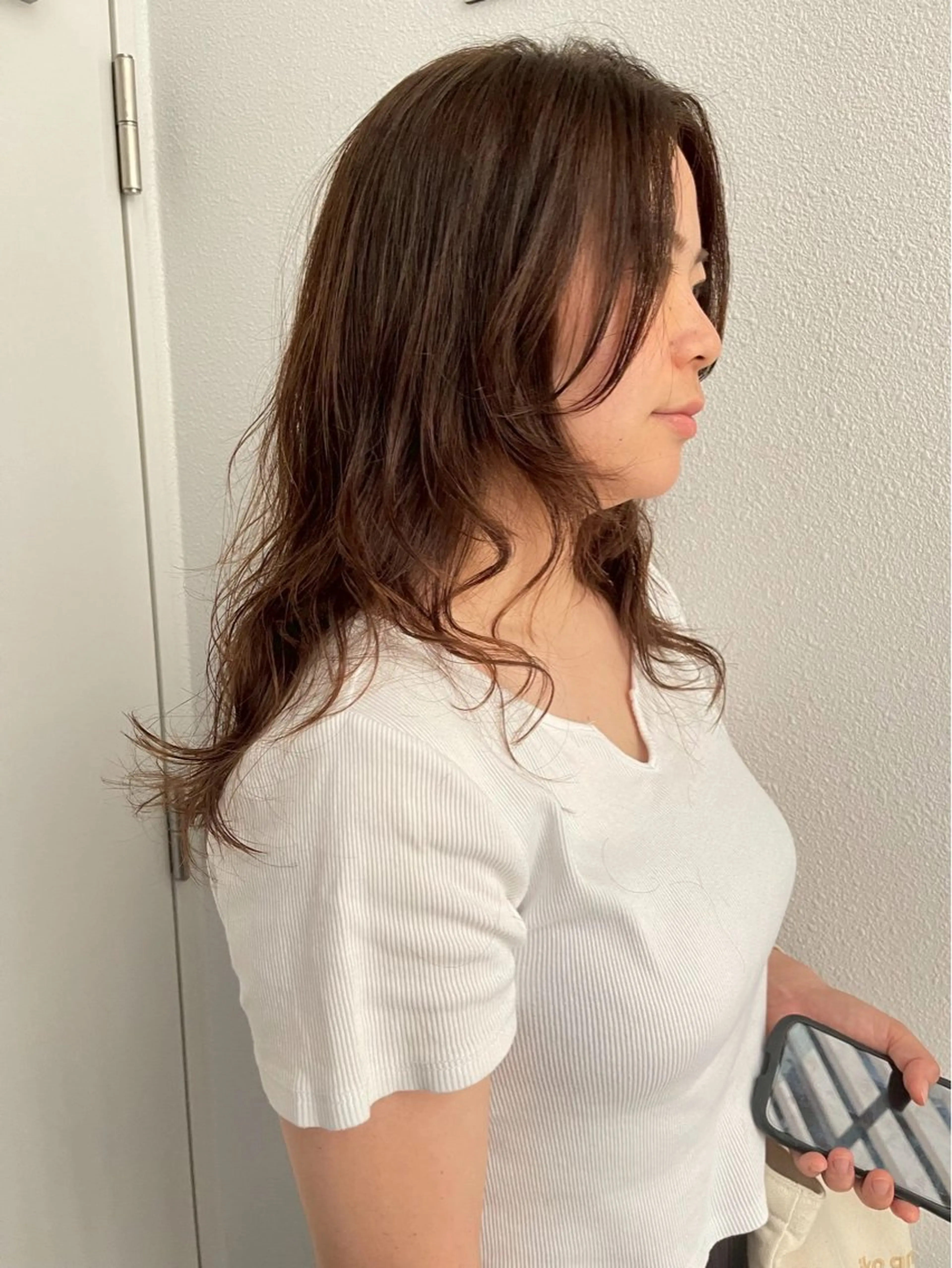 セミロング 山口里莉 /パーマモデル募集のヘアスタイル