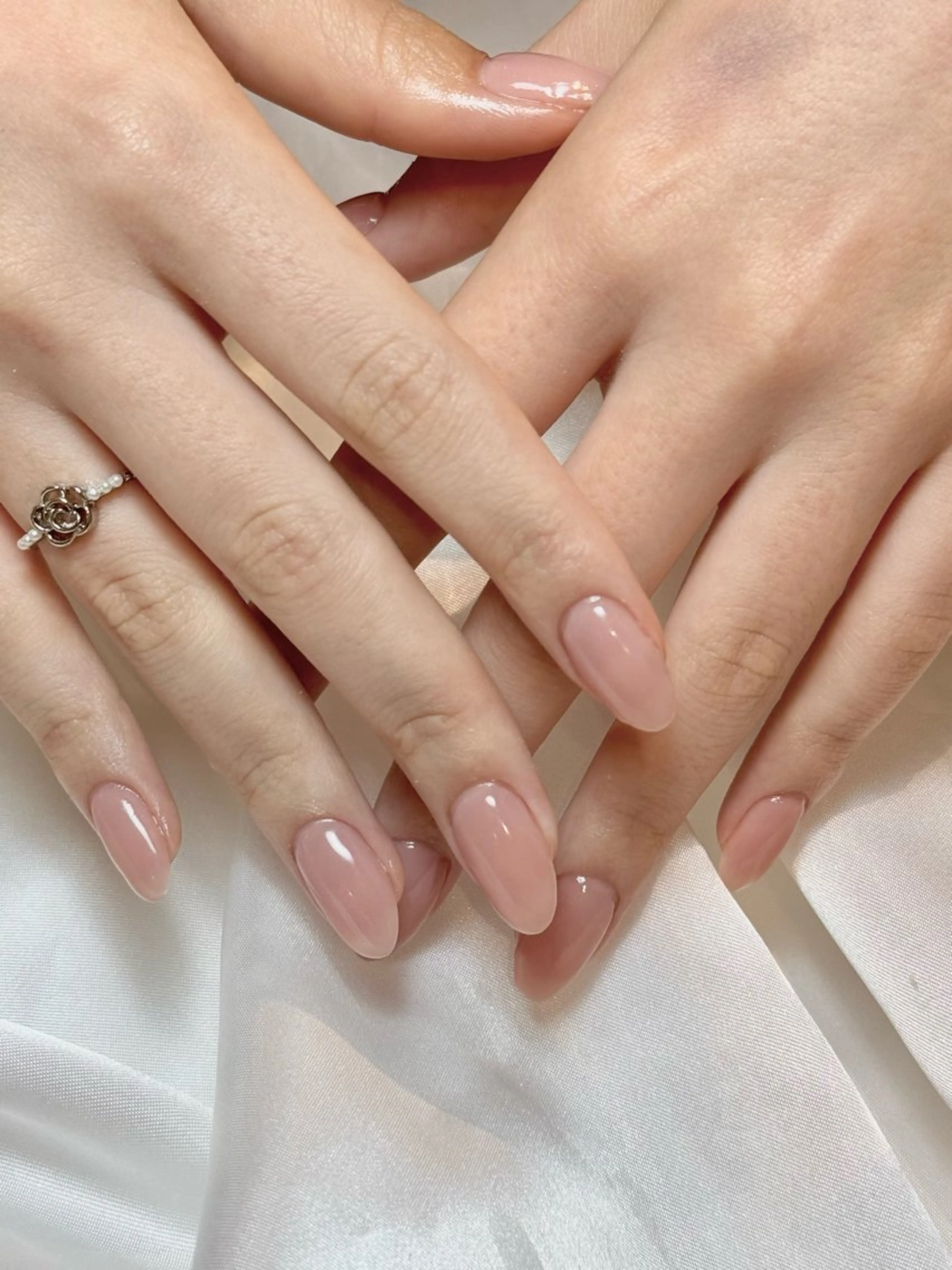 ネイル ピンク ピンクベージュ Hiyori ✧*。のネイルデザイン