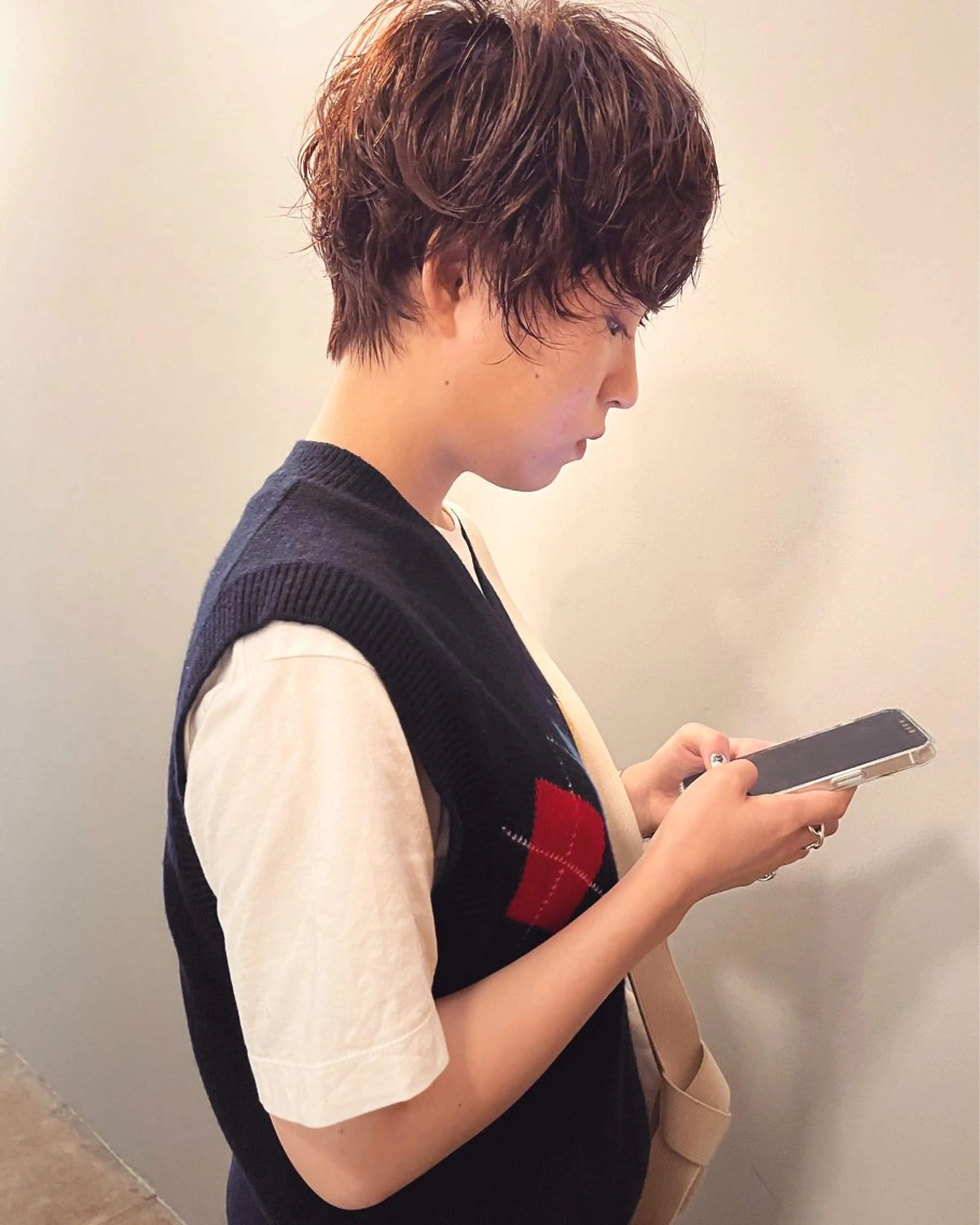 ショート カット パーマ トリートメント ショート/ボブ/ パーマ/柏原良亮のヘアスタイル