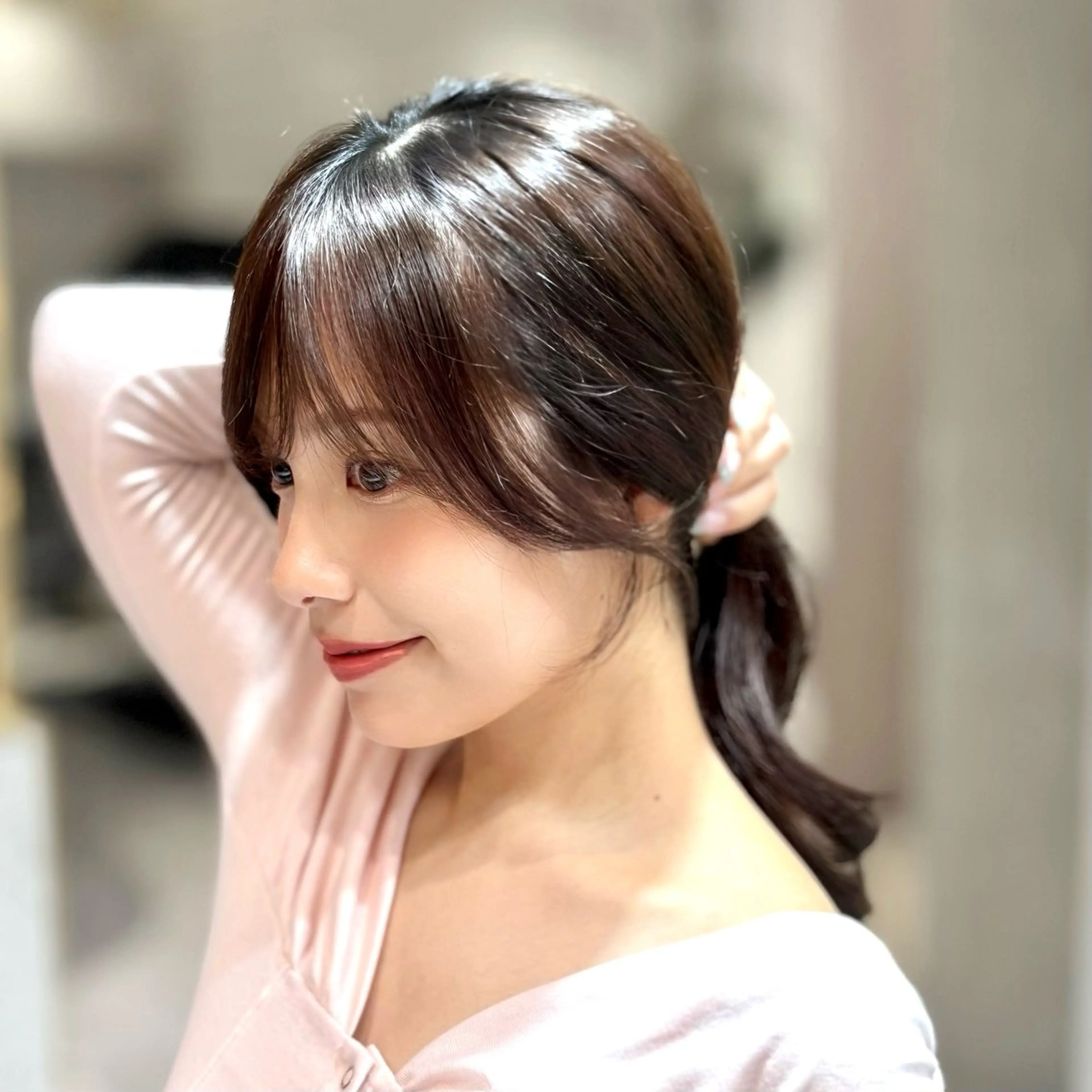 ロング カラー パーマ ヘアアレンジ メンズ キッズ カット トリートメント 新宿/小顔レイヤー/ 顔まわり/西慶太朗のヘアスタイル