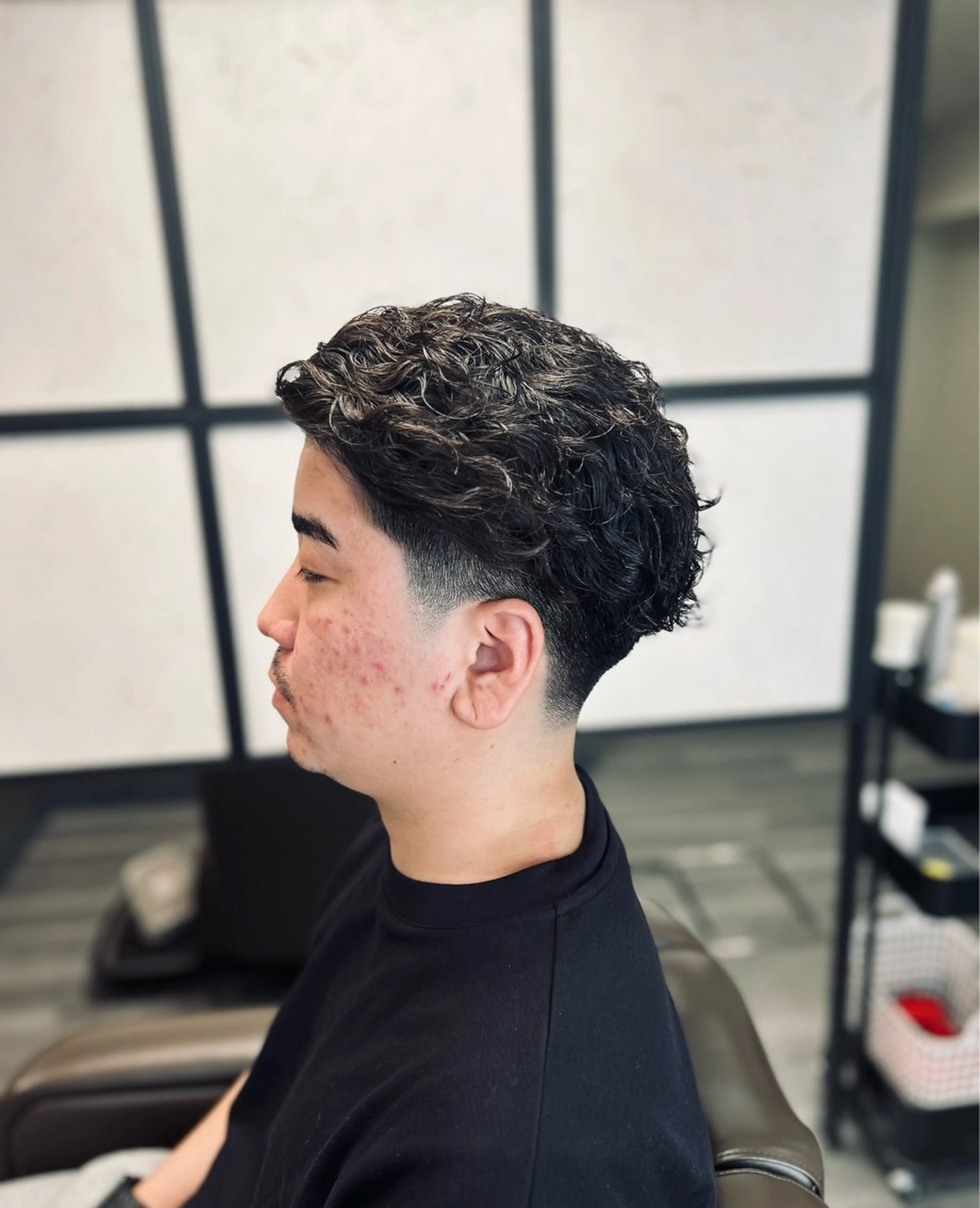 ミディアム パーマ メンズ カット パーマ メンズカット/ 雄大のヘアスタイル