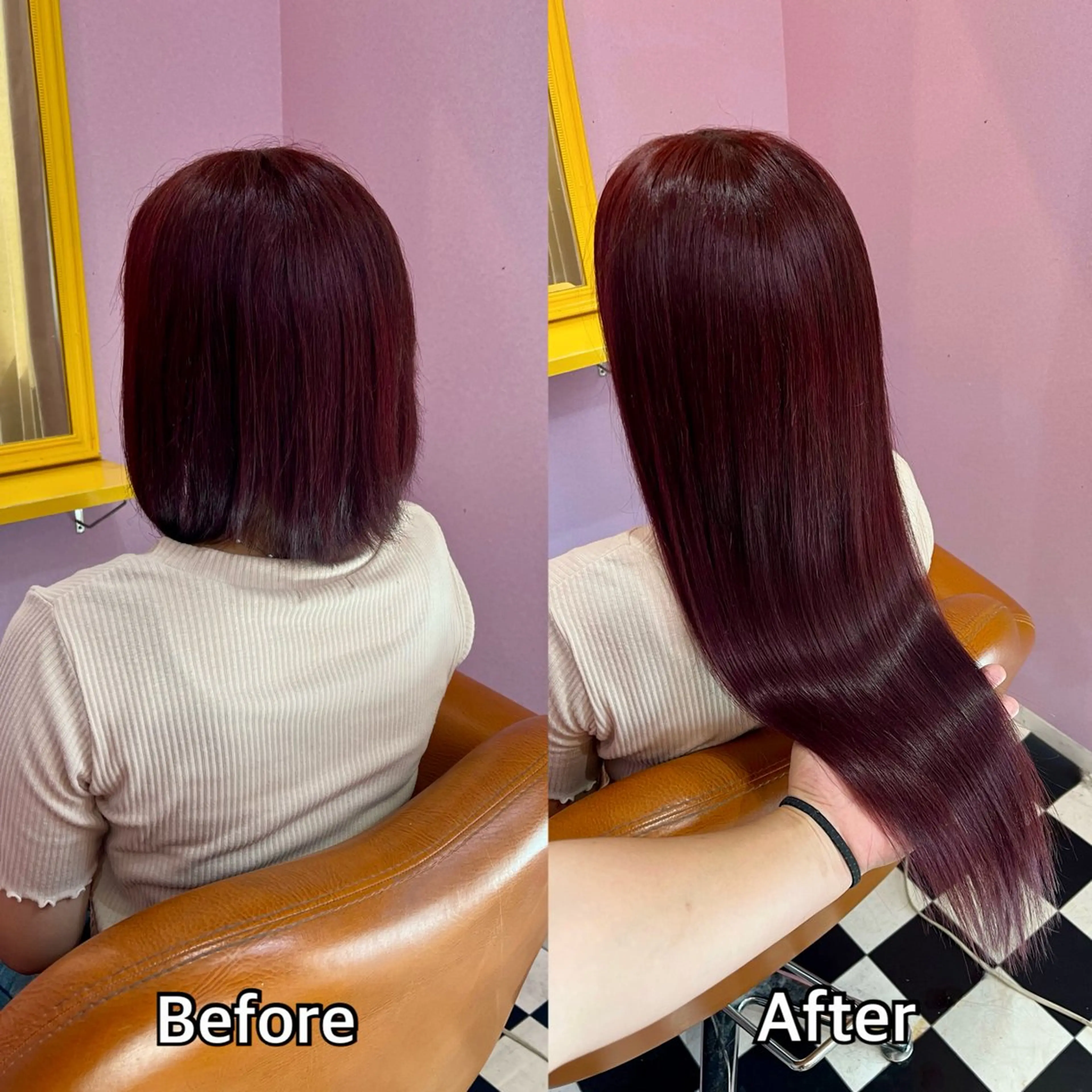 ロング エクステ シール＋ちび編み込み エクステ梅田🐨のヘアスタイル