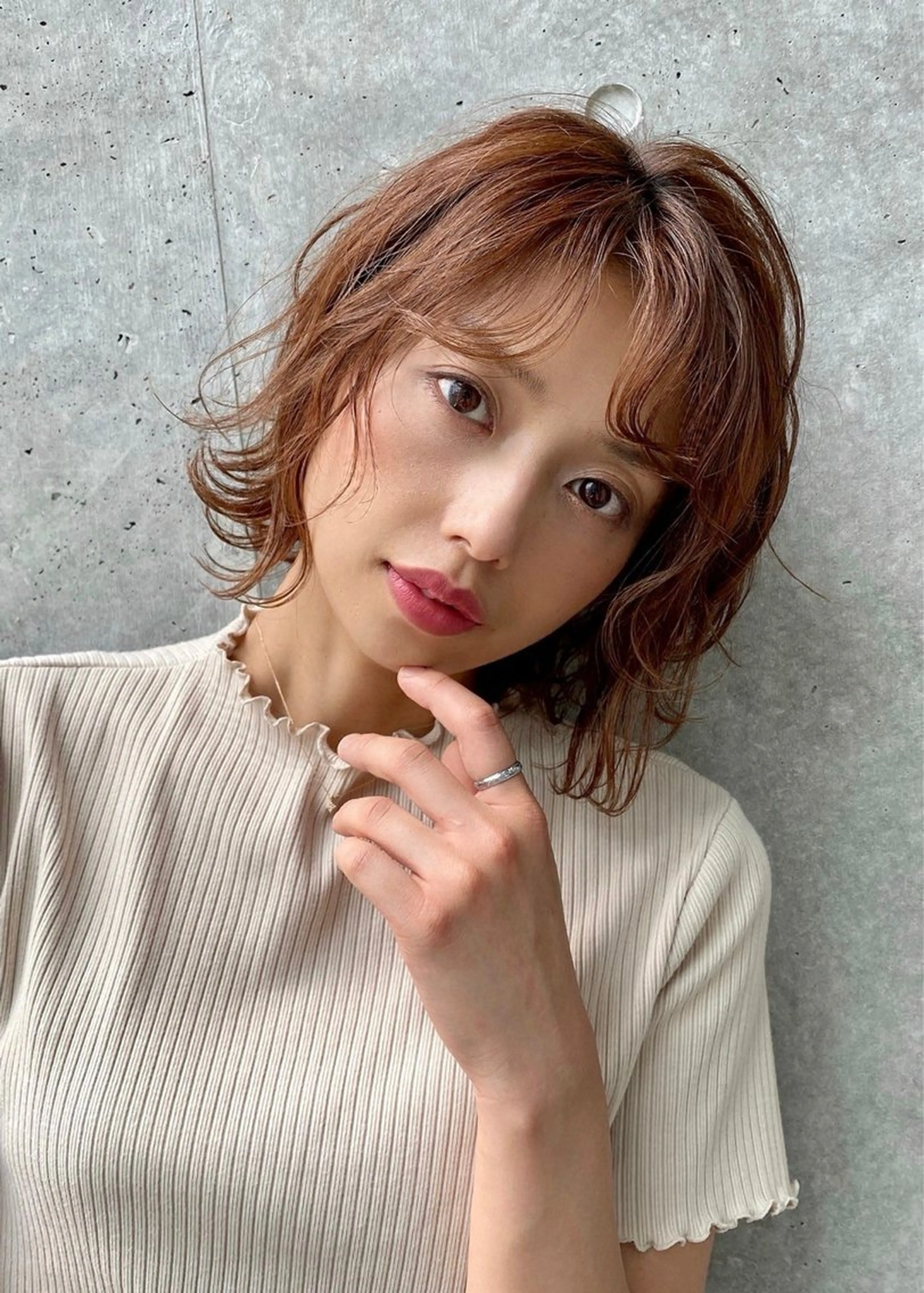 ミディアム アッシュ カット 🫧岡野/透明感🍃 /髪質改善🫧のヘアスタイル