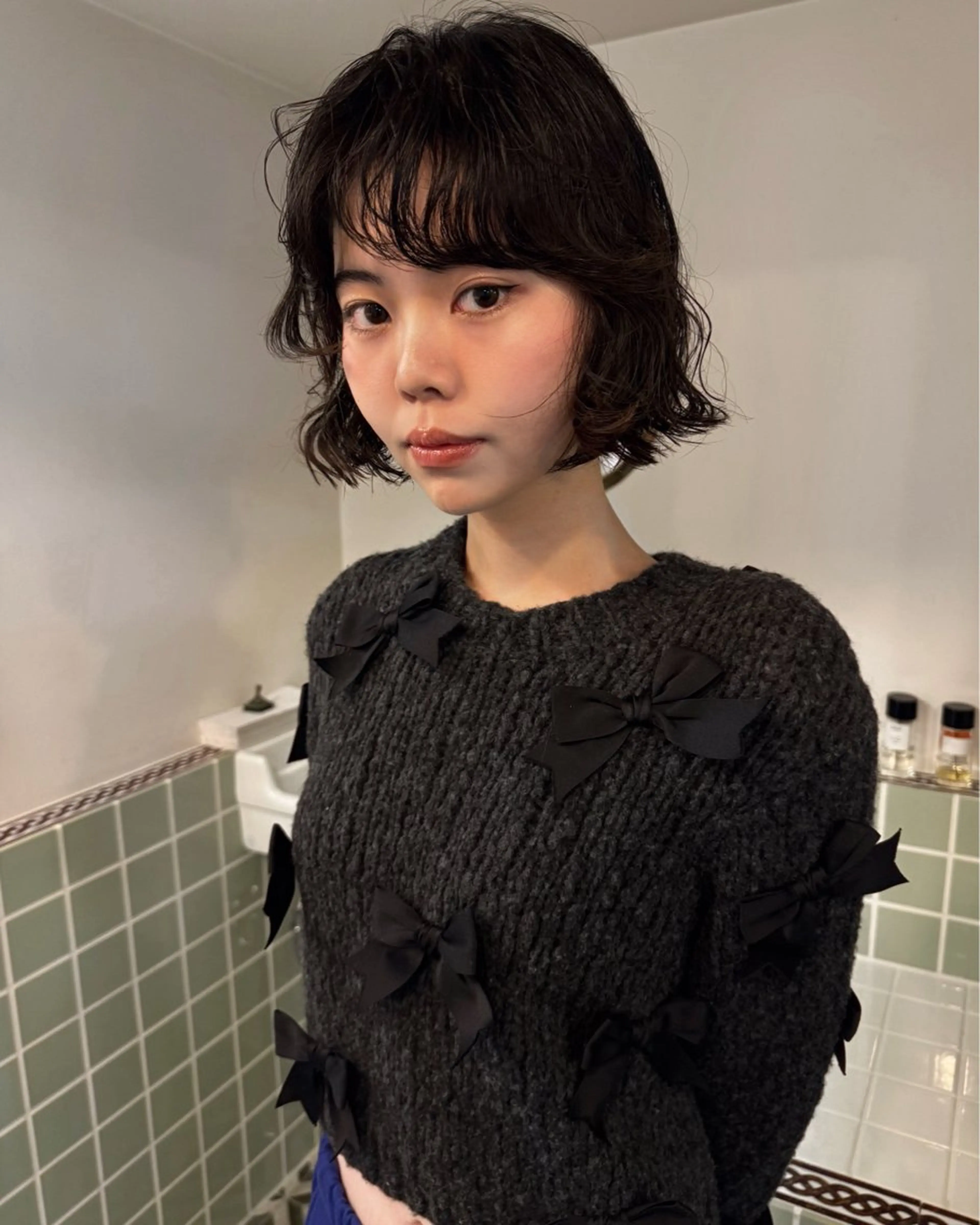 ショート パーマ カット パーマ misa___boo MISAのヘアスタイル