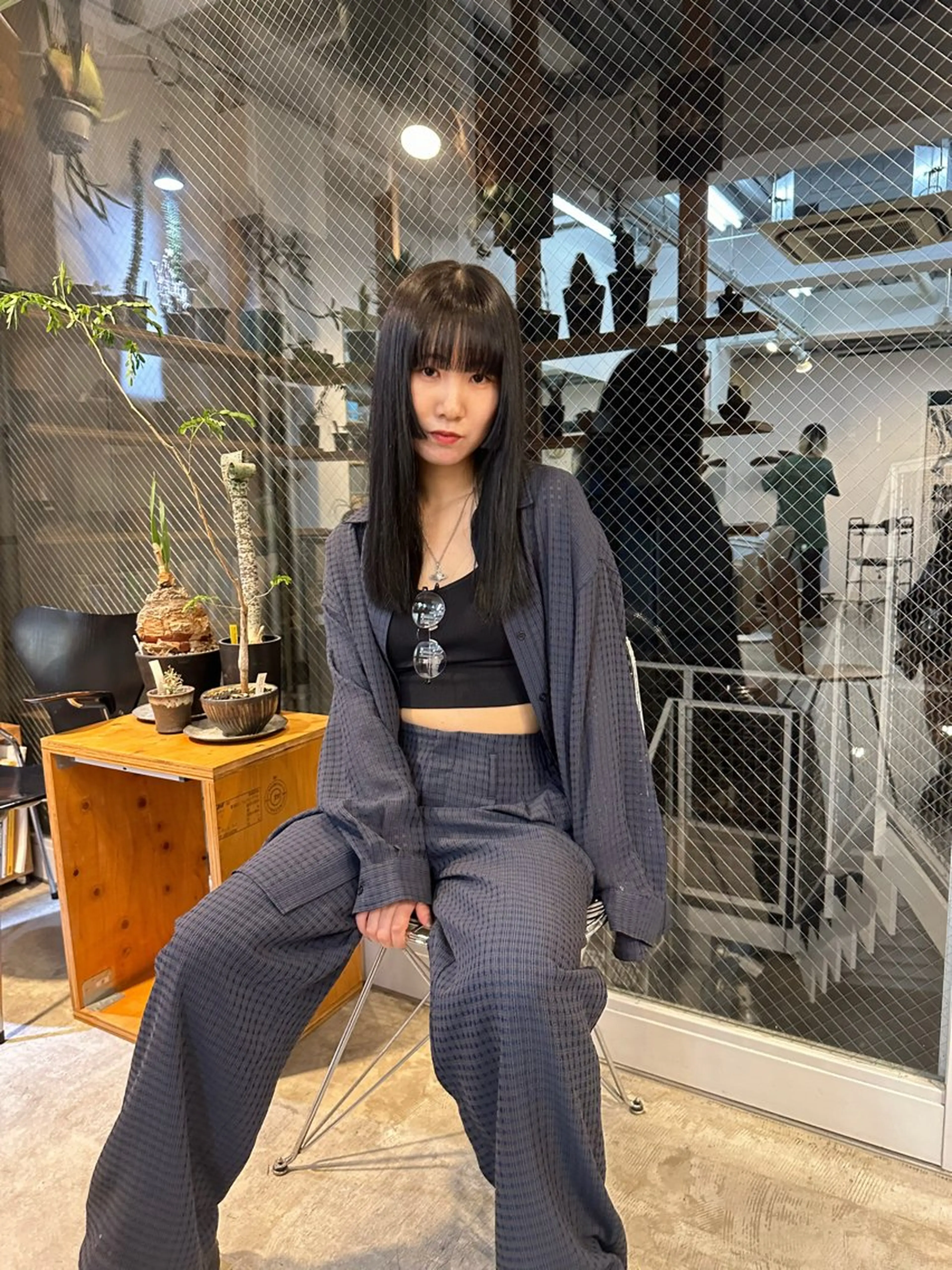 セミロング カラー コミヤ ミズホのヘアスタイル