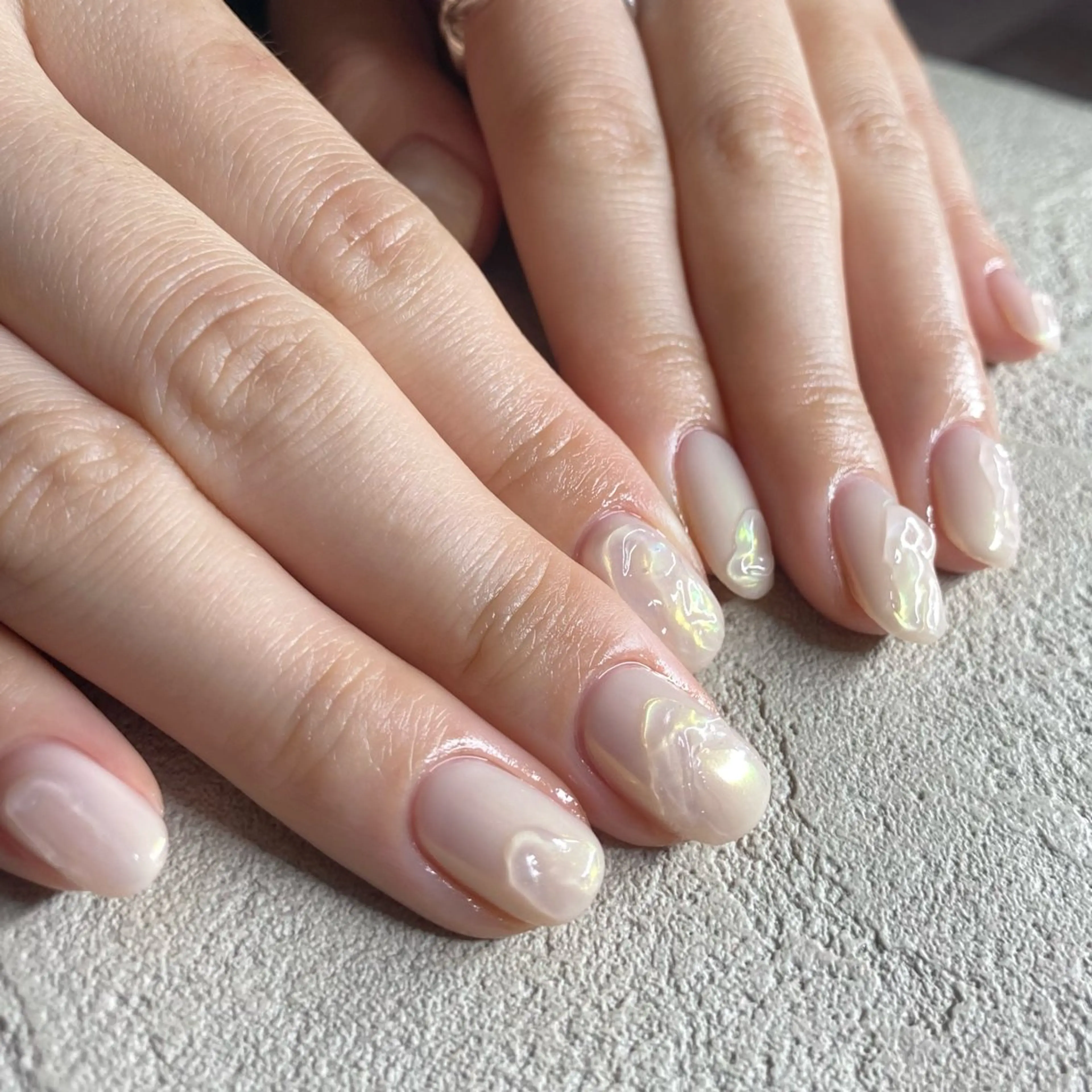 ネイル アートネイル ニュアンスネイル 冬ネイル ハンドネイル 山田 貴子のネイルデザイン