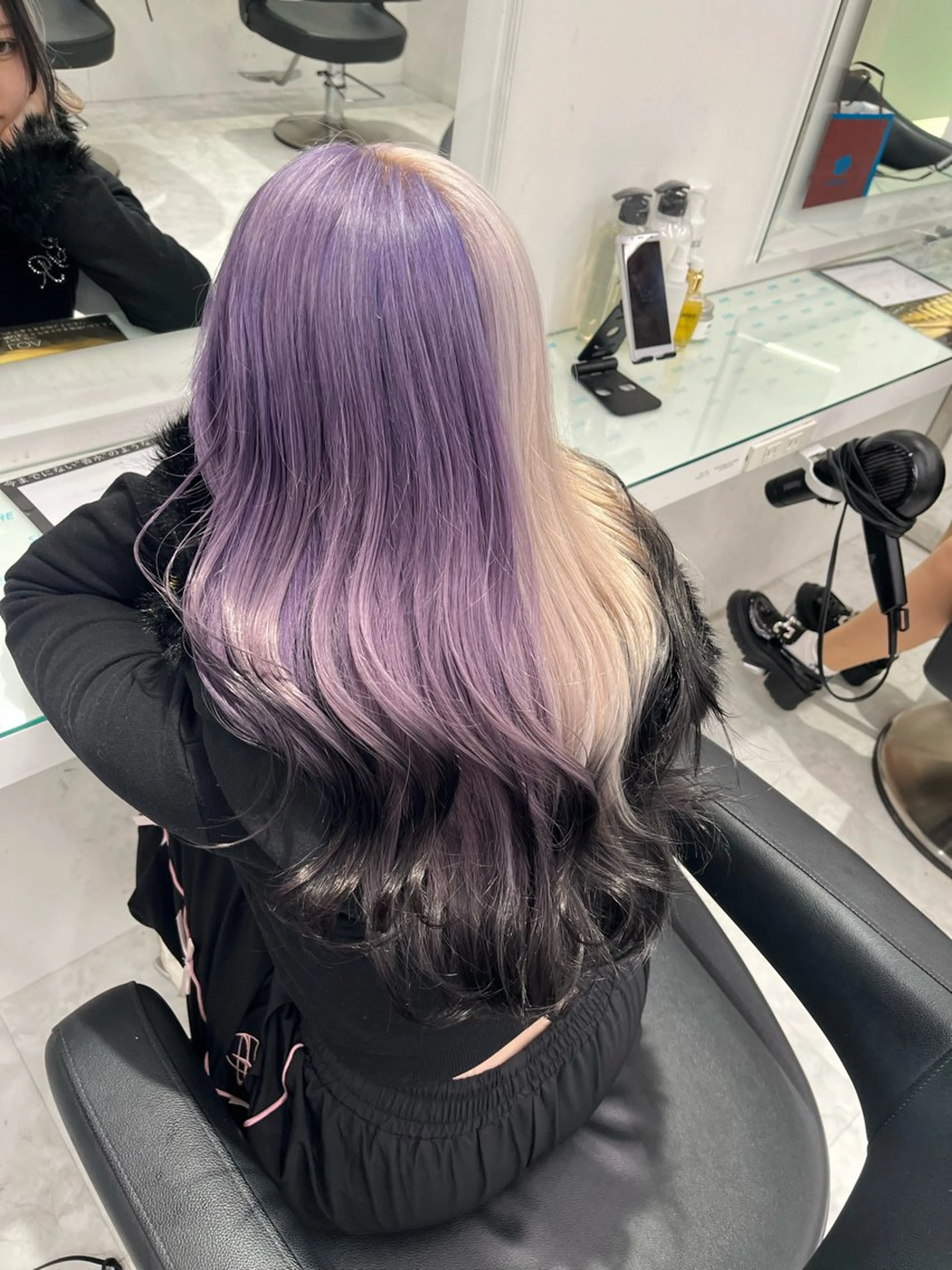 セミロング ヘアカラー ハイトーン/デザイン ⛓️mai🖤のヘアスタイル