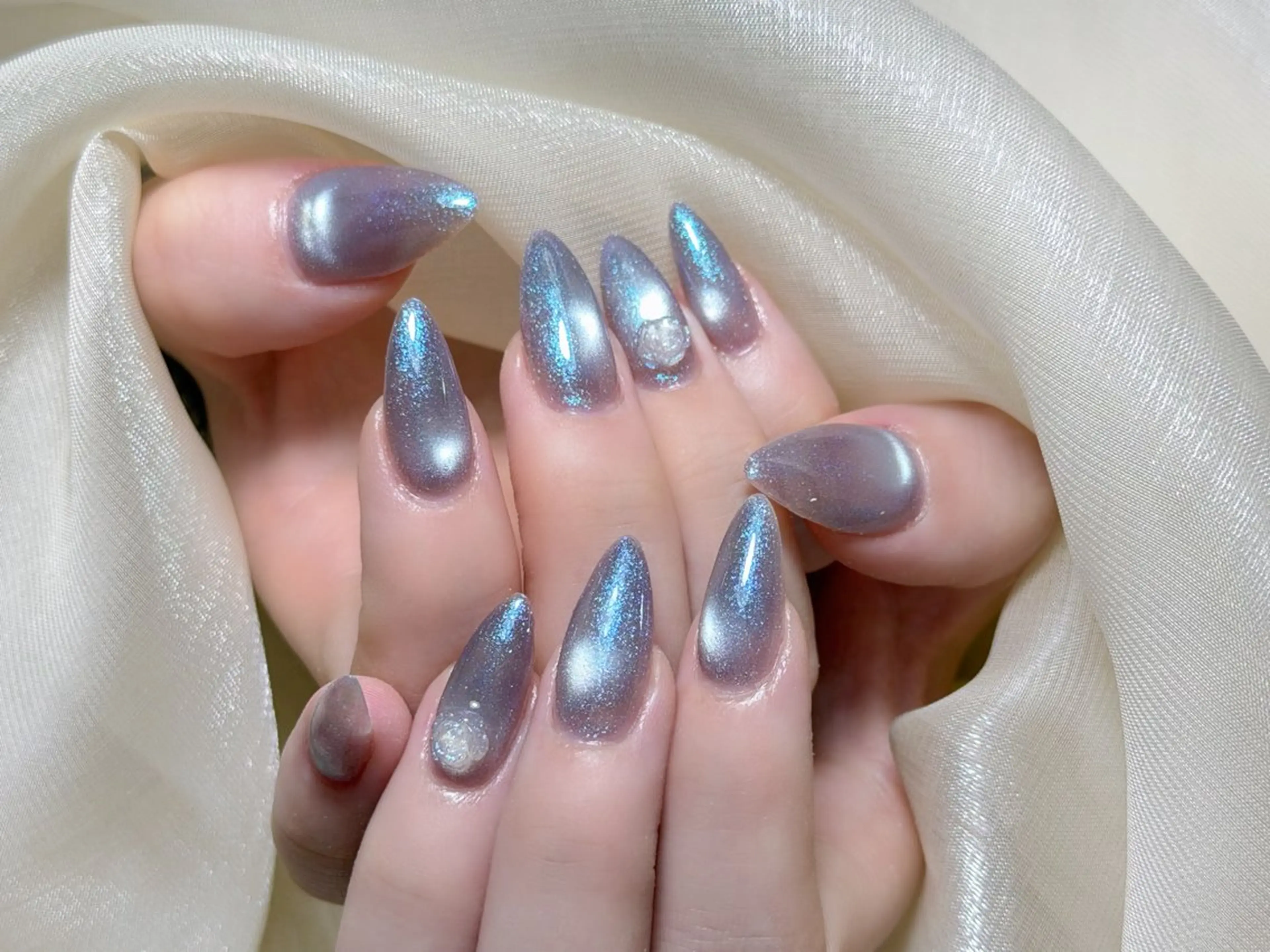 ネイル チークネイル 長さ出し フレンチネイル ジェルネイル 韓国ネイル ハンドネイル Rolakira マニのネイルデザイン