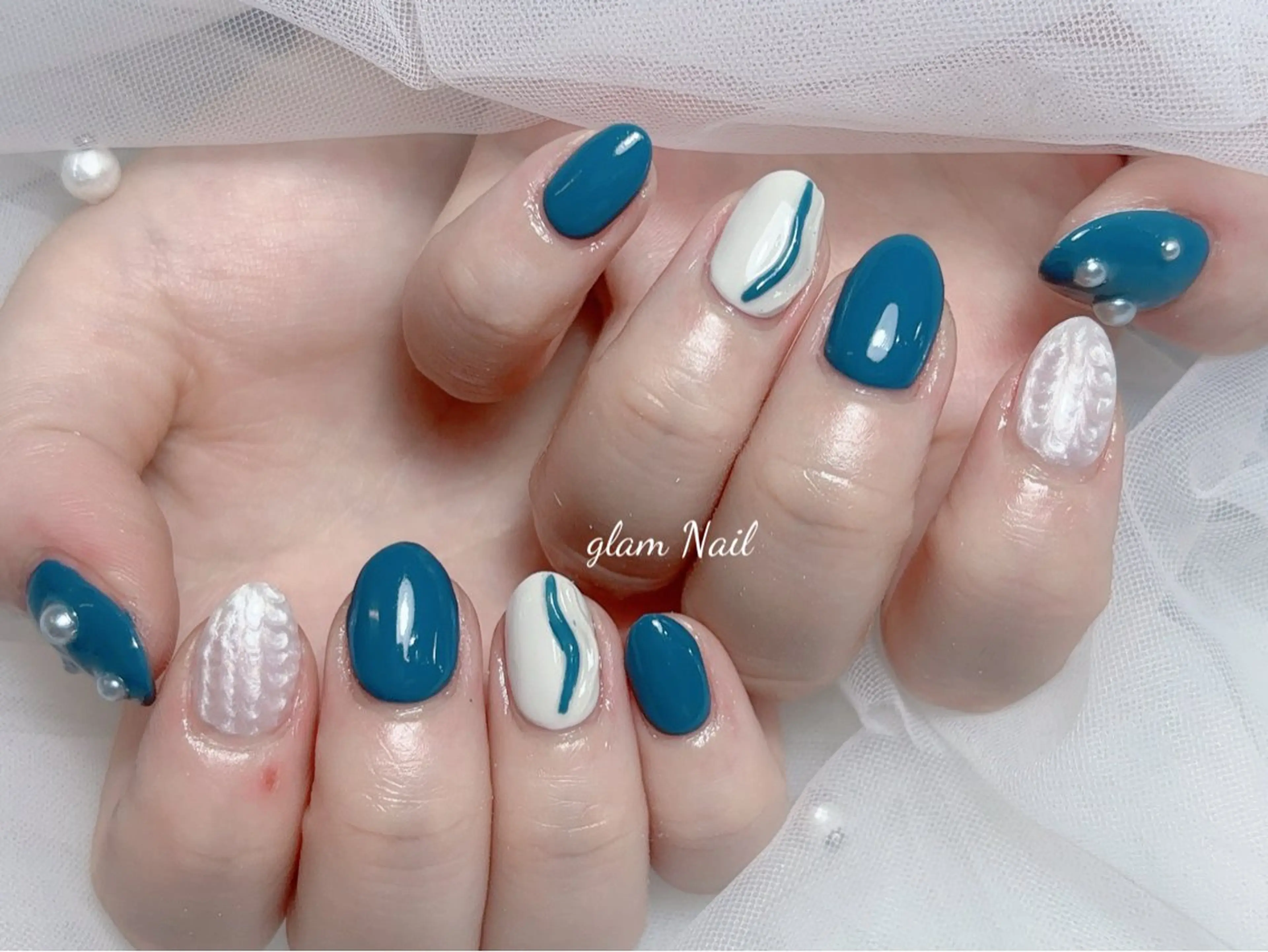 ネイル エツメ💅 長さだし🎀デザインのネイルデザイン