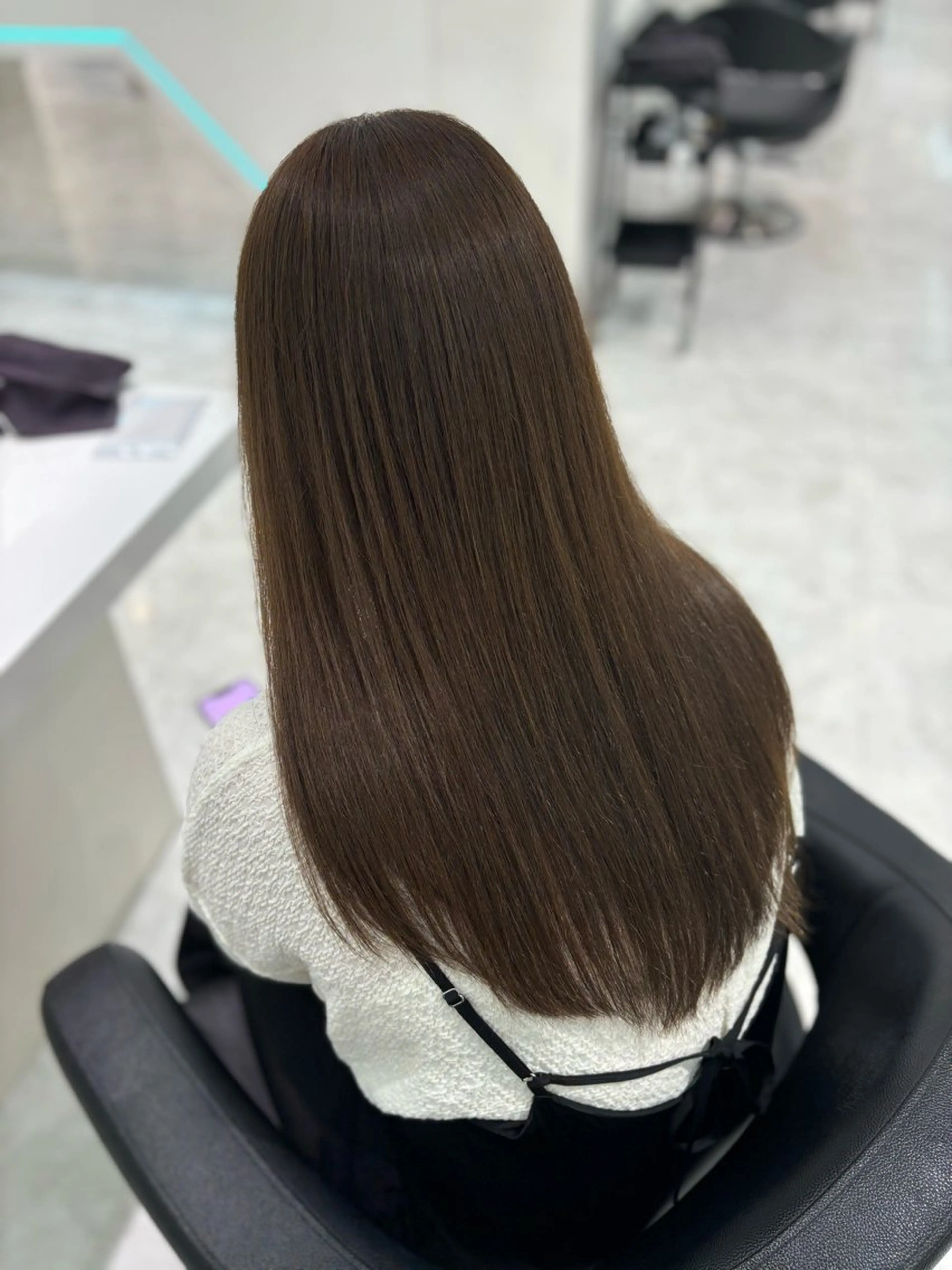 【🫧カラーしながら艶髪美髪にしたい方へ🫧】カット➕縮毛矯正➕透明感カラー➕炭酸スパマッサージ付きの写真