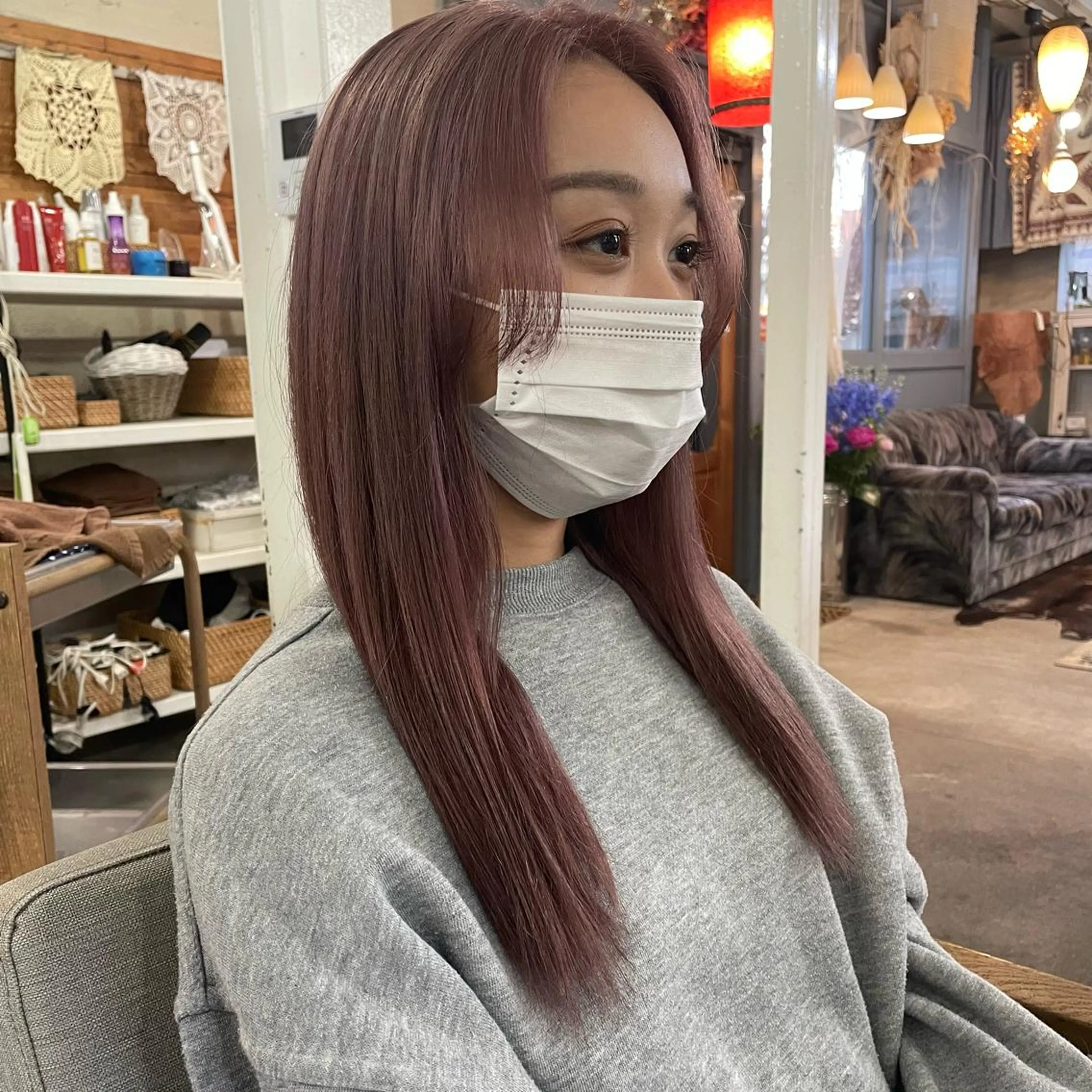 セミロング カラー ヘアカラー トリートメント YUIMARL➰💖 NATSUKIのヘアスタイル