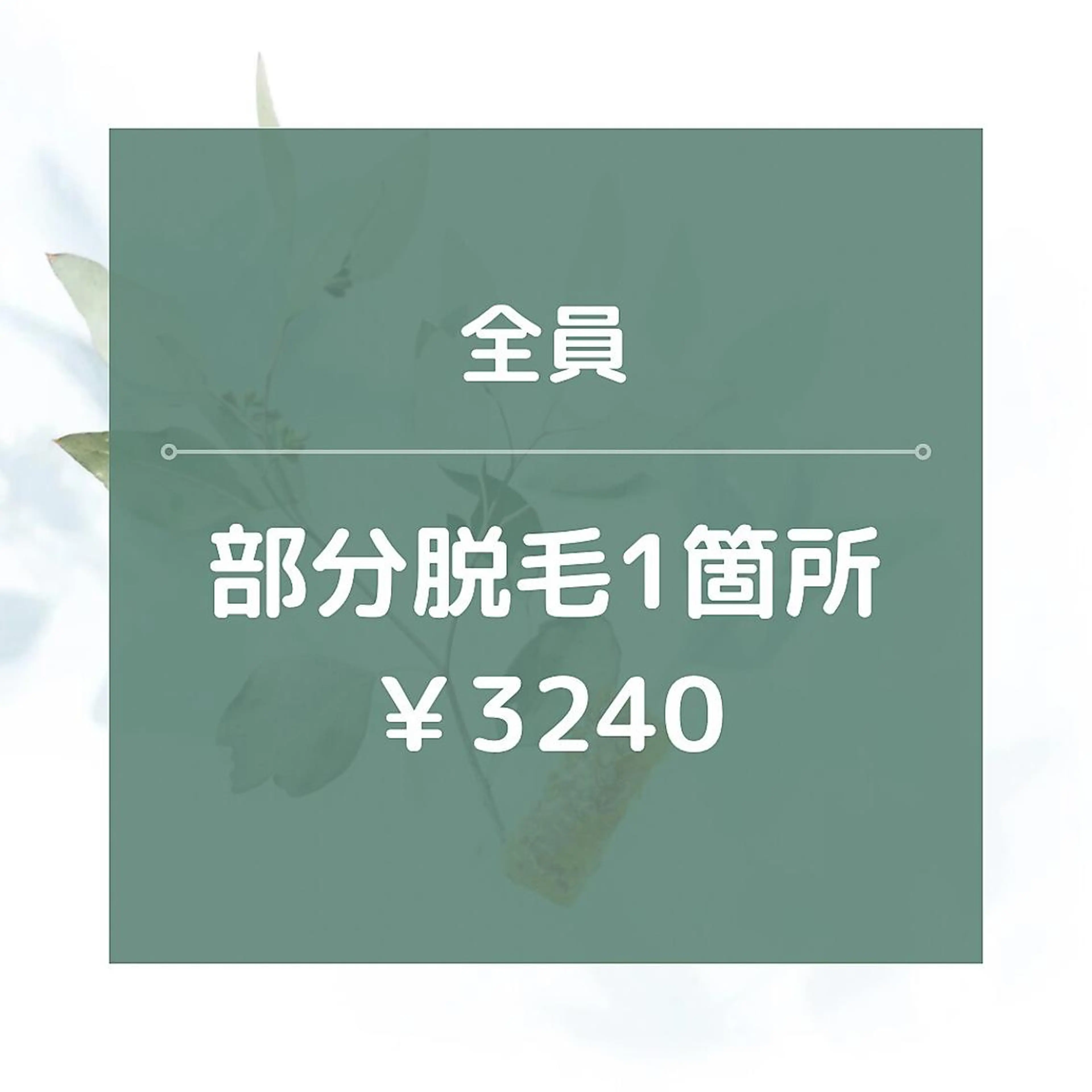 【男女OK】★☆部分脱毛1箇所/¥3240☆★の写真