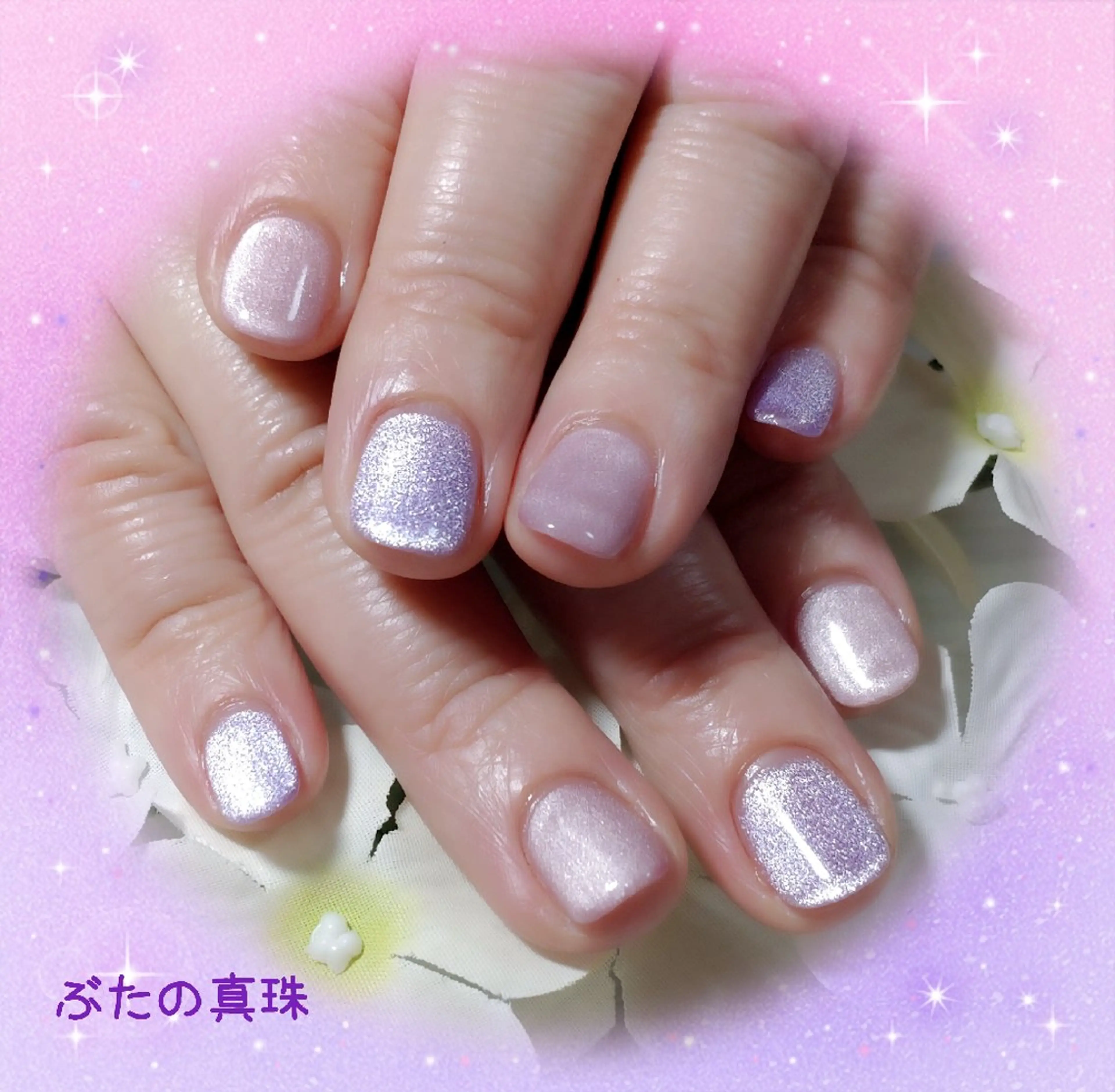 ネイル マグネットネイル マグネットワンカラー ワンカラーネイル ハンドネイル 林 珠里のネイルデザイン