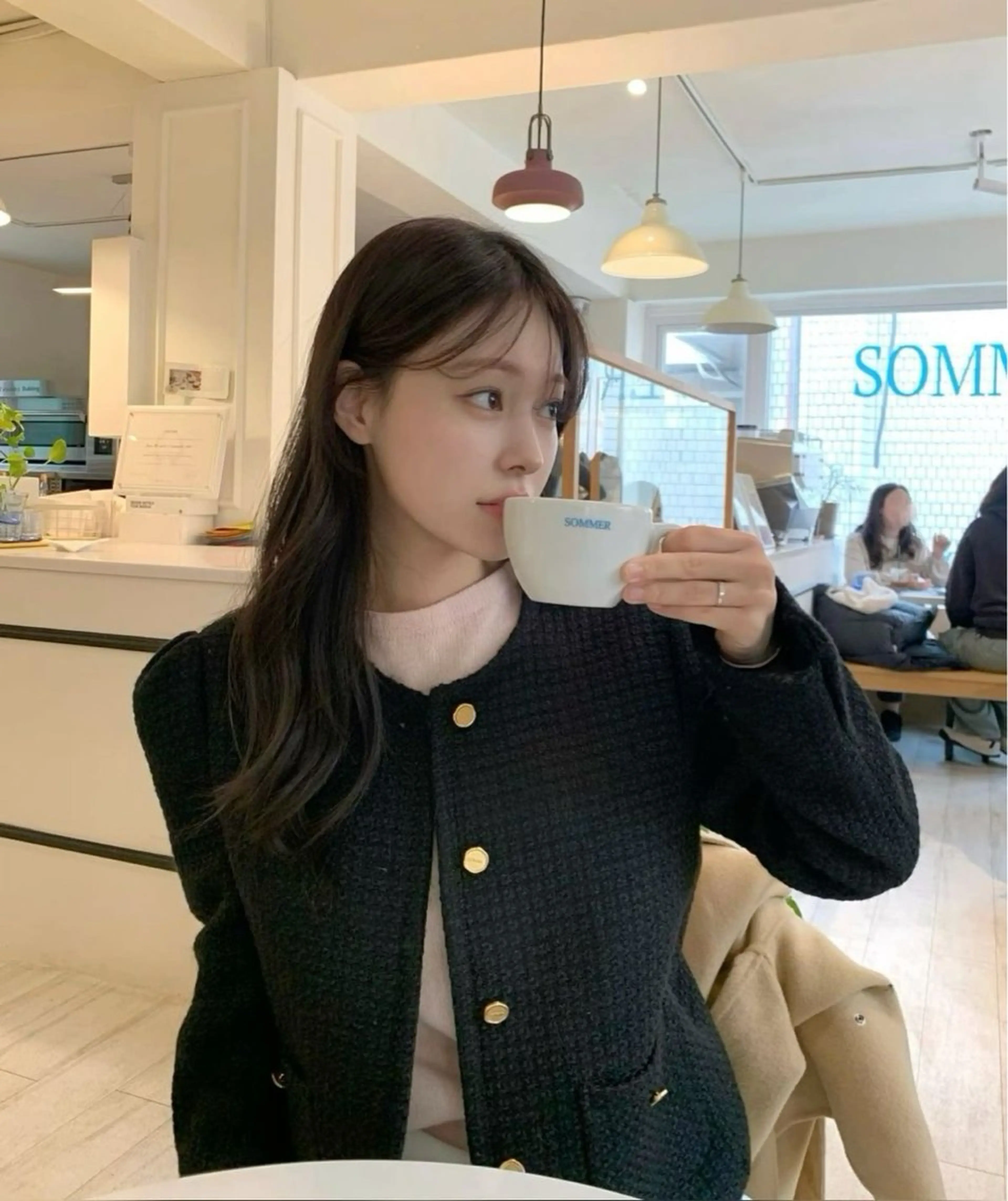 ロング カラー カット ヘアカラー トリートメント 莉乃/縮毛矯正/髪質 改善/艶カラーのヘアスタイル