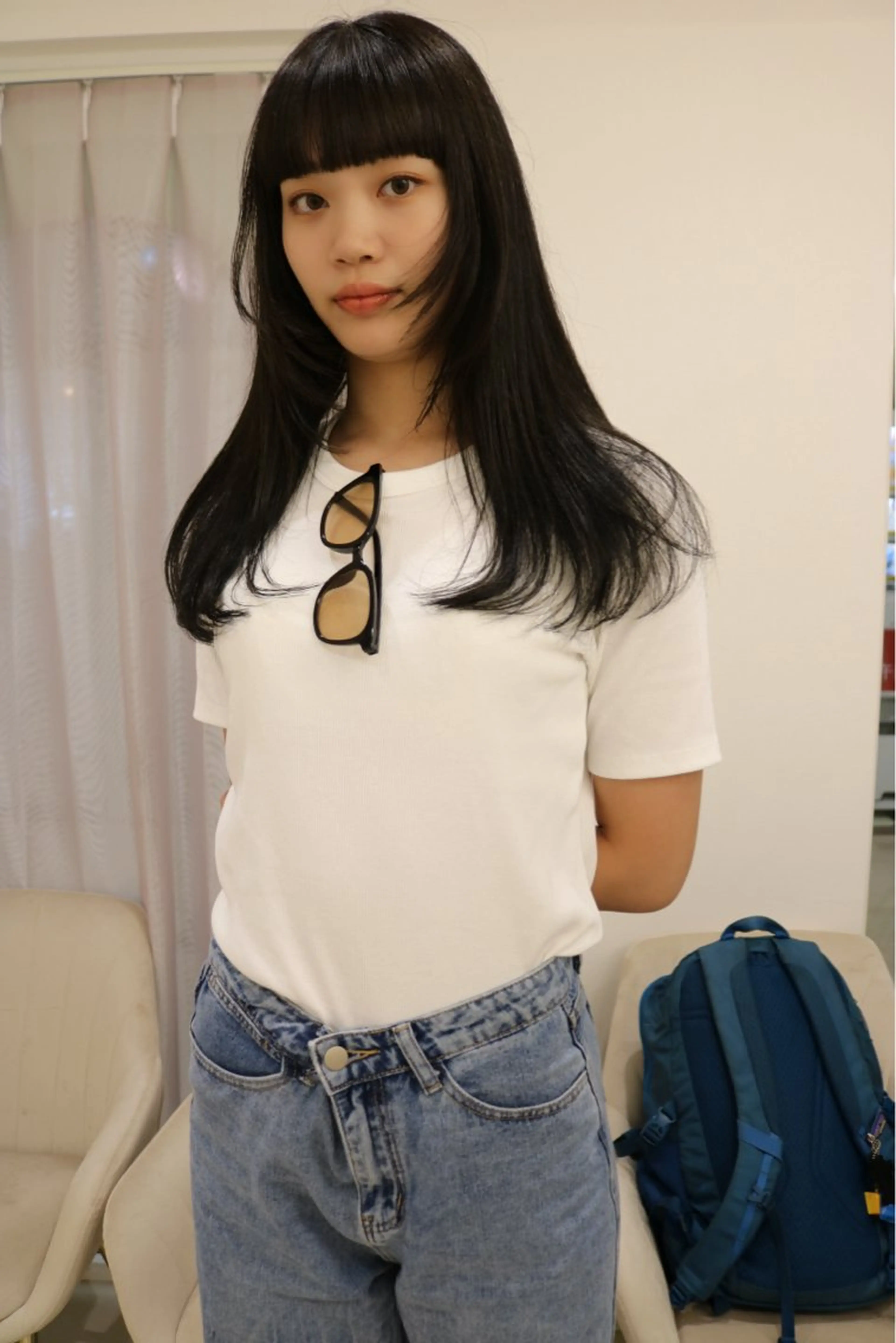 セミロング カット 松村 澪里のヘアスタイル