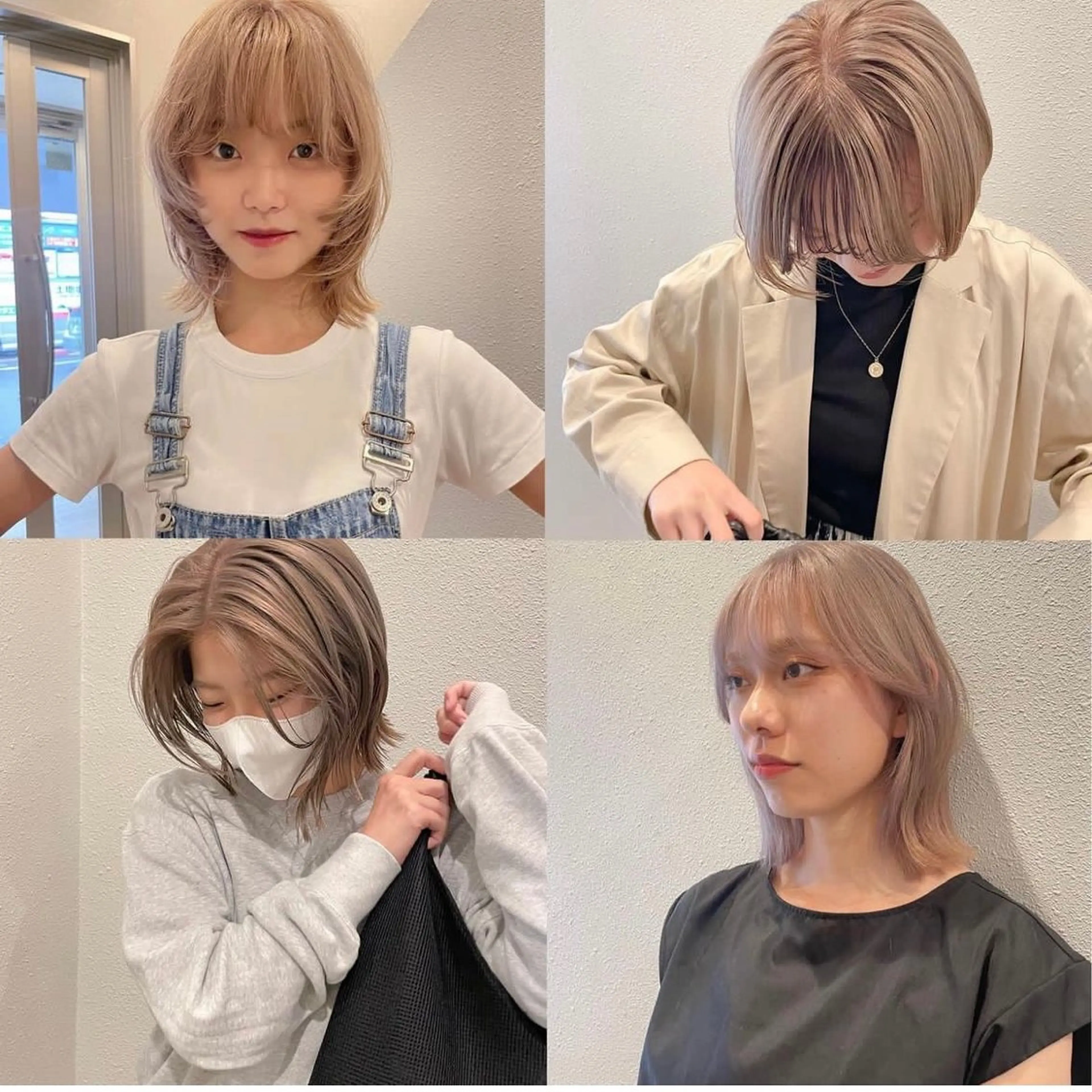 カラー バレイヤージュ ベージュカラー ブリーチ ブロンド デザインカラー レイヤー/ブリーチ ♥️【木坂 桃歌】のヘアスタイル