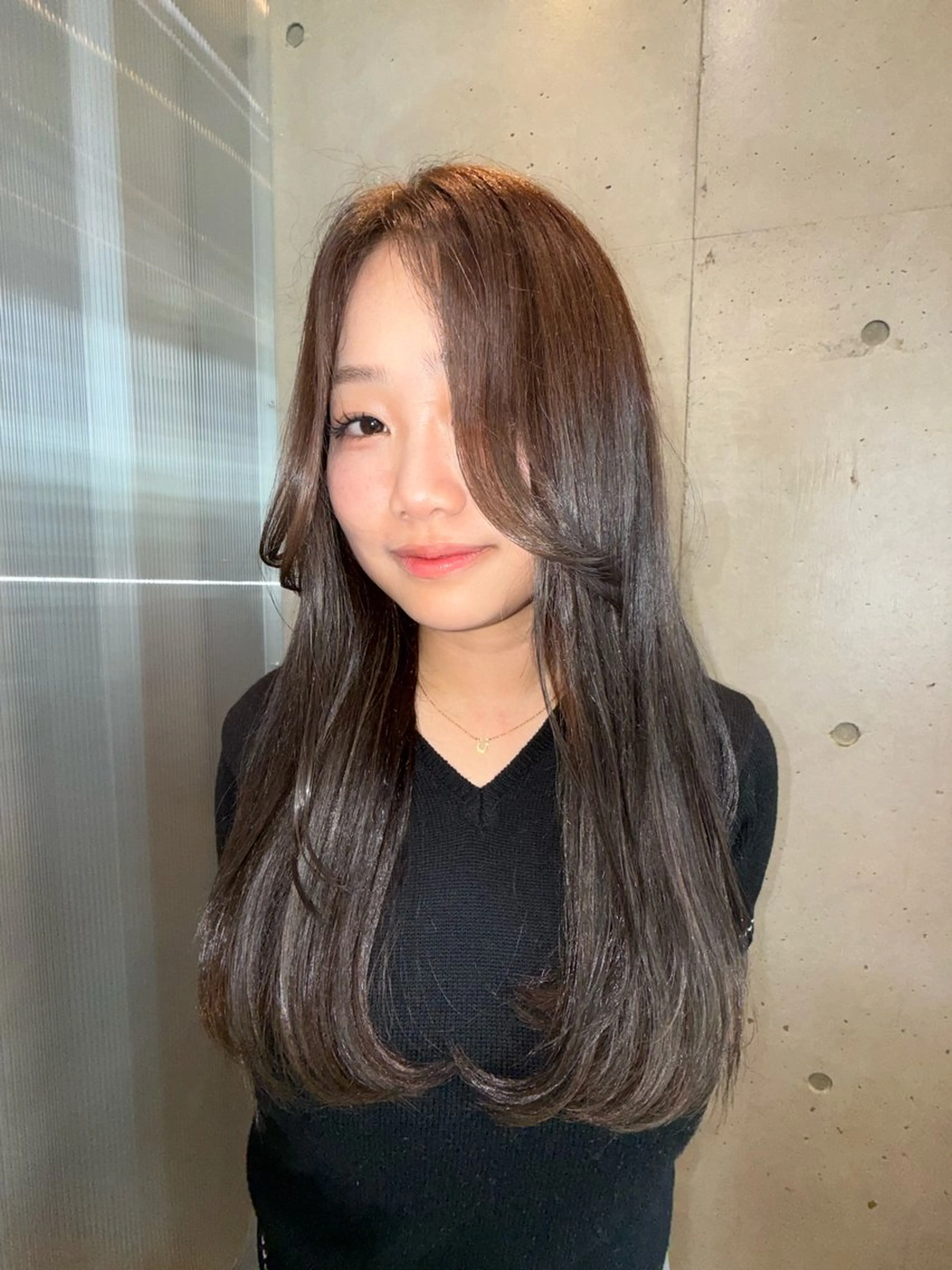 ロング ショートボブ ボブ ハイライト 髪質改善 韓国風ヘア KAAI ㅤのヘアスタイル