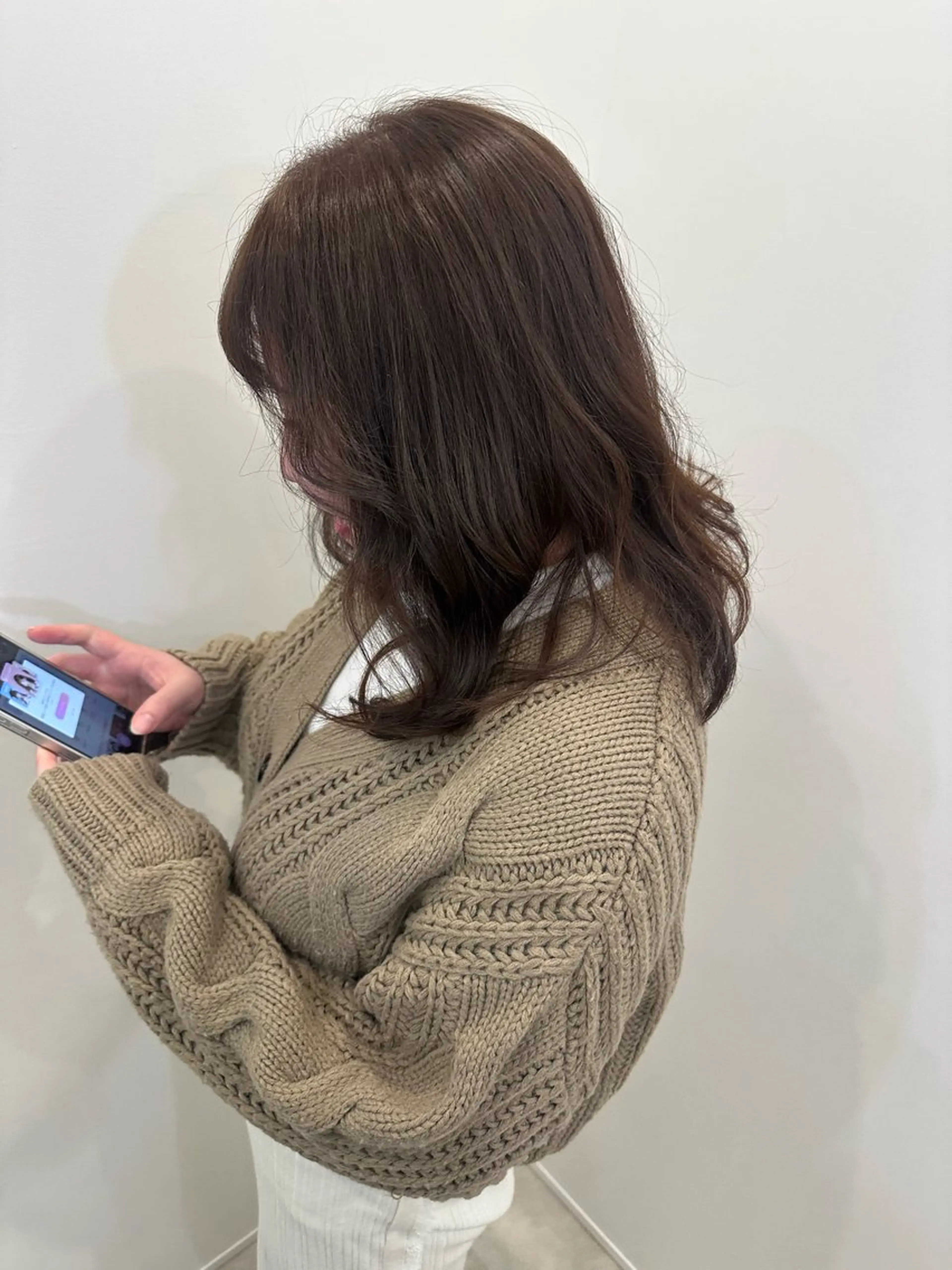 ミディアム カラー ヘアカラー トリートメント ヘアセット/艶カラー 💐nao.のヘアスタイル