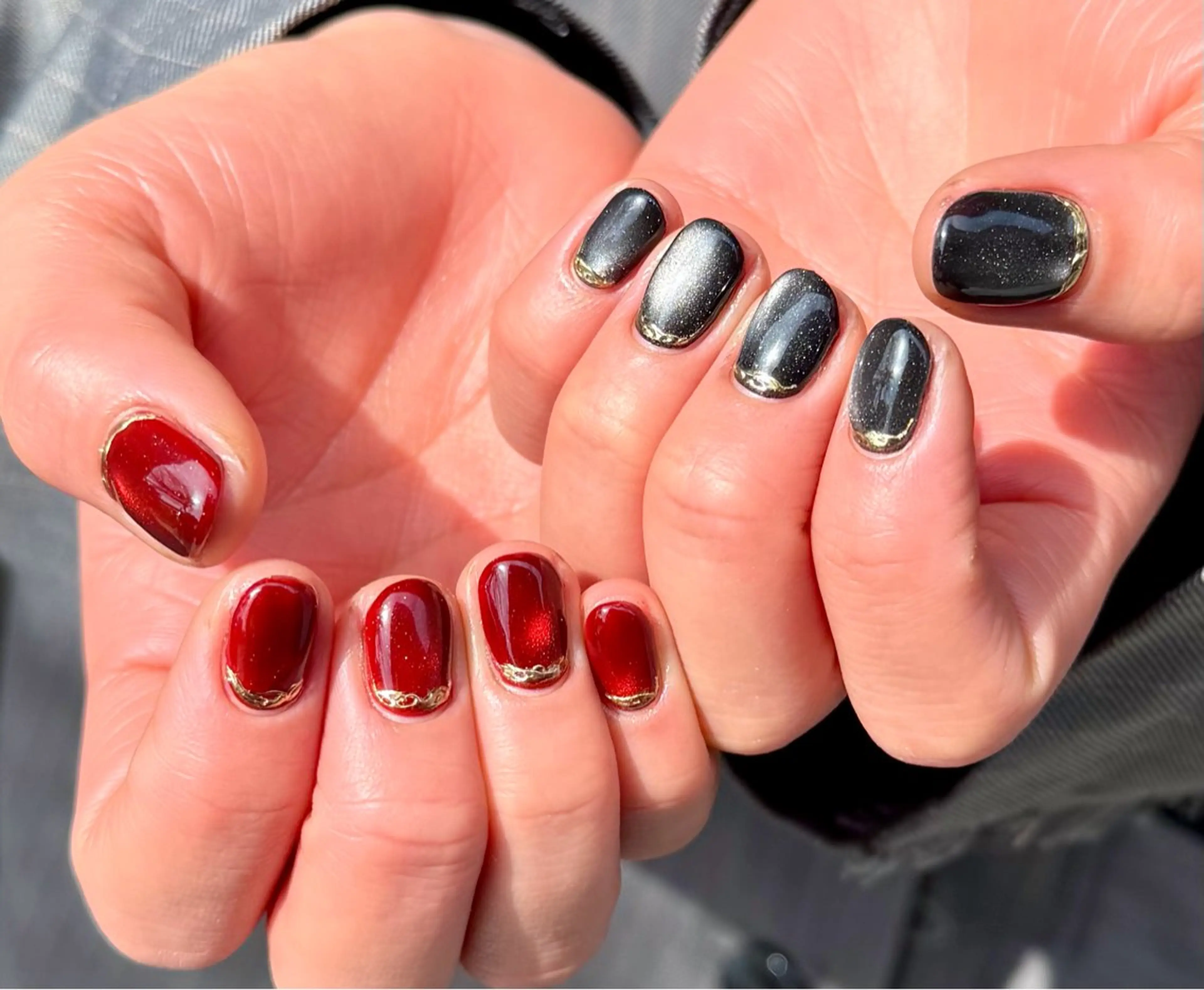 ネイル マグネットネイル ミラーネイル ハンドネイル HazeGrass NAILのネイルデザイン