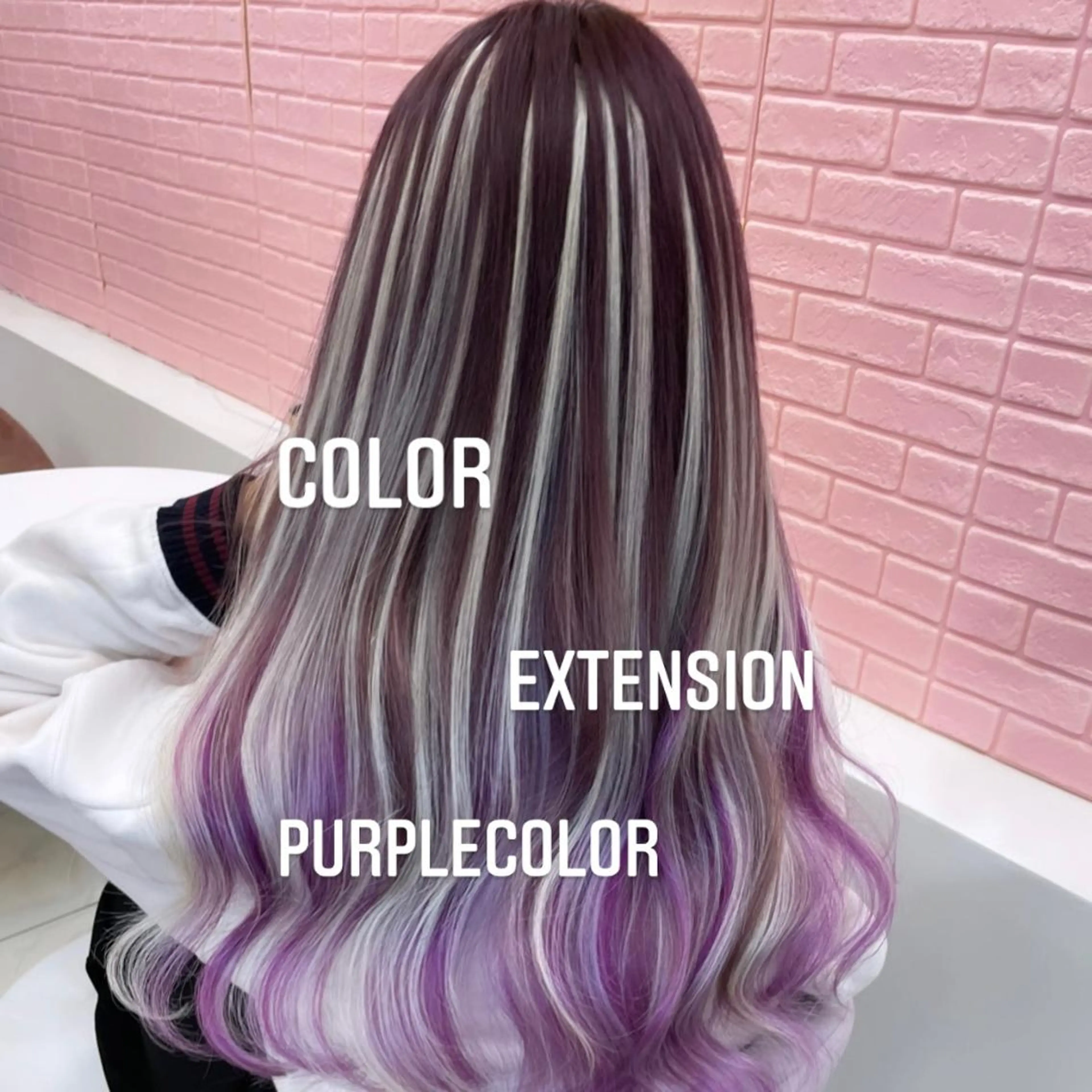 ロング カラー ヘアカラー エクステ エクステ🩵ブリーチ 韓国ヘア🩵KAEのヘアスタイル