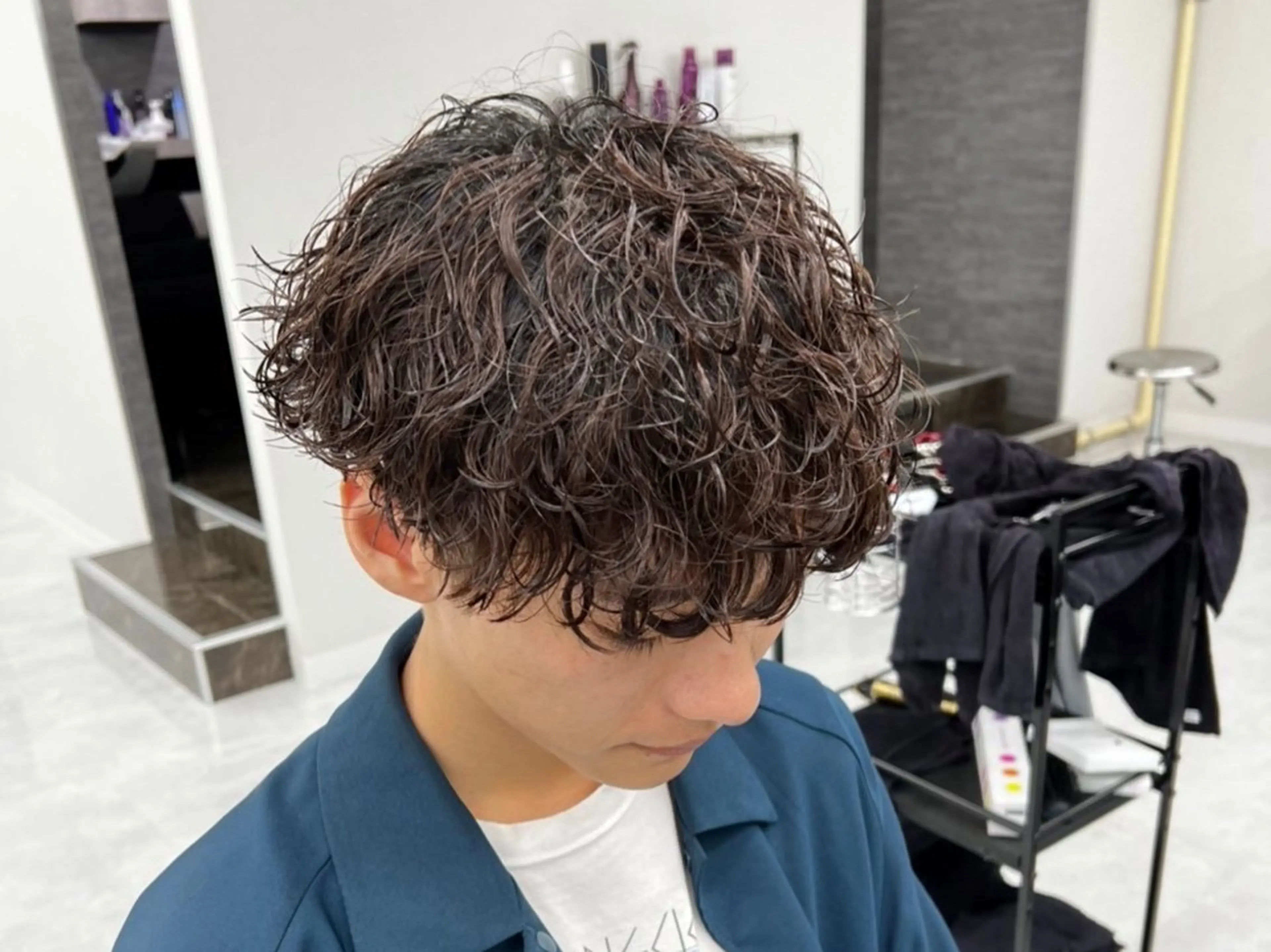 ショート パーマ メンズ カット パーマ ヘアセット 垢抜けメンズパーマ/ DAICHIのヘアスタイル