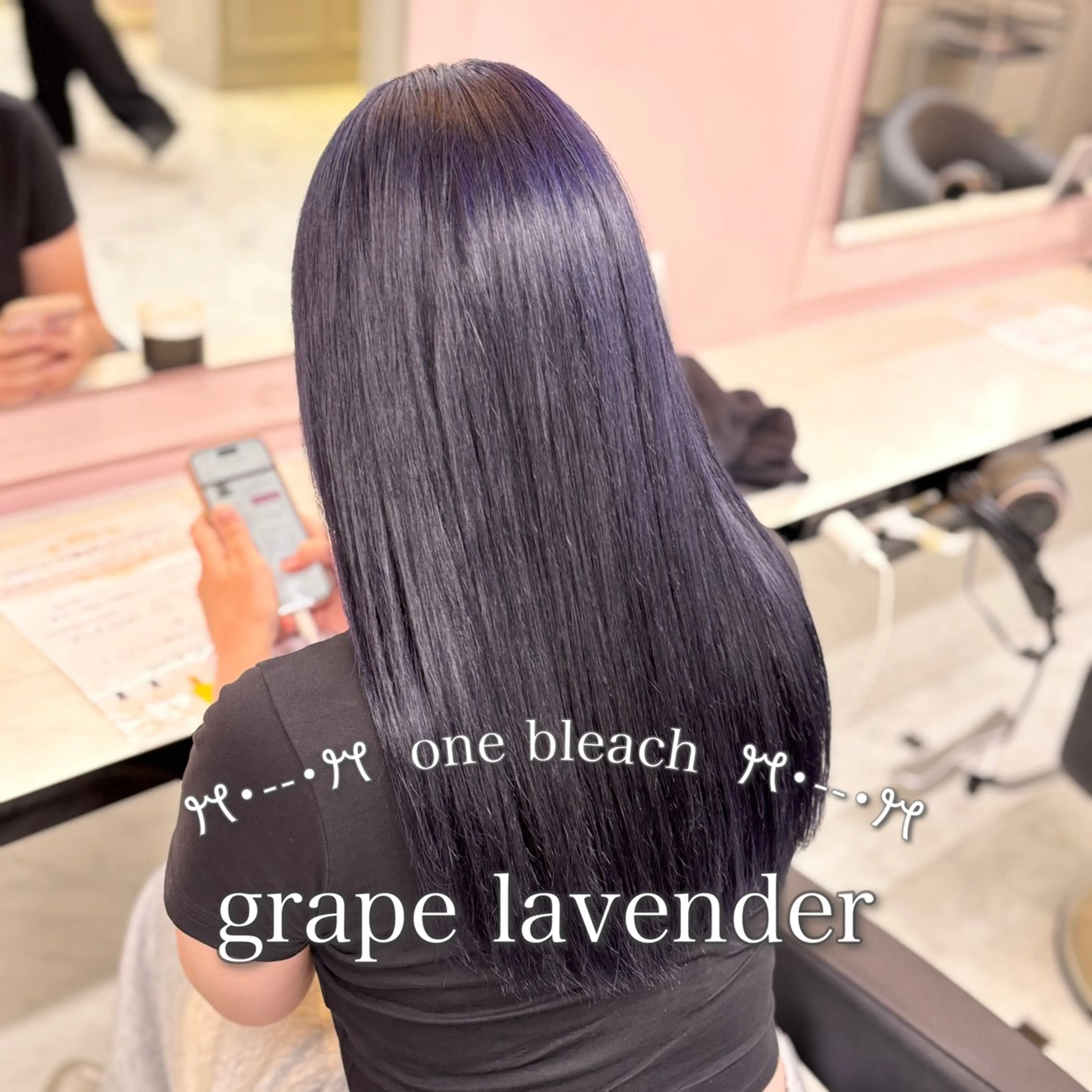 ロング カラー ブルーカラー ブルーラベンダー ラベンダーカラー カット ヘアカラー トリートメント 💙ハイトーン韓国風 色白ヘア💙manaのヘアスタイル