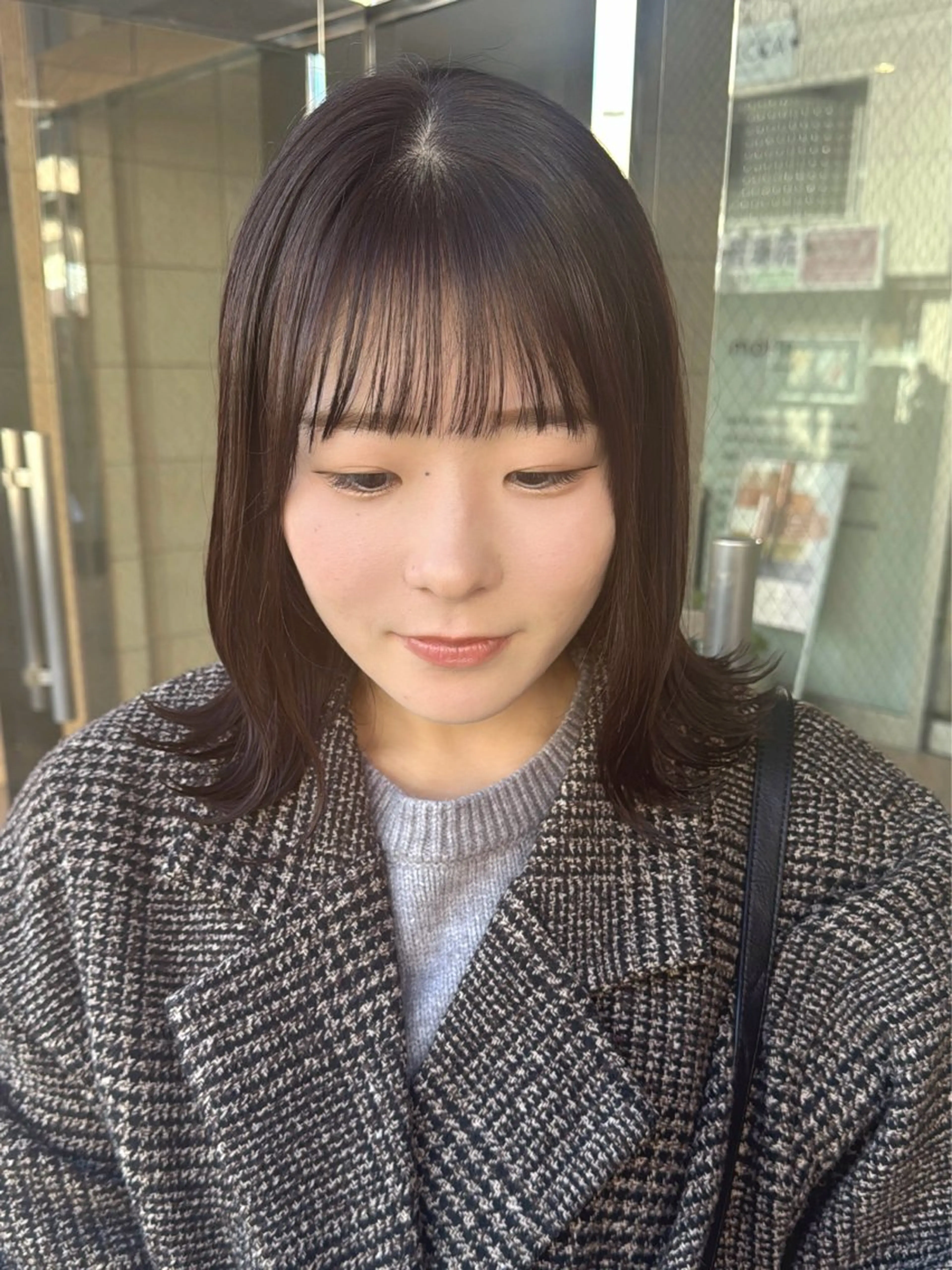 ミディアム カラー 垢抜け/レイヤー/ ハイトーン/アスナのヘアスタイル