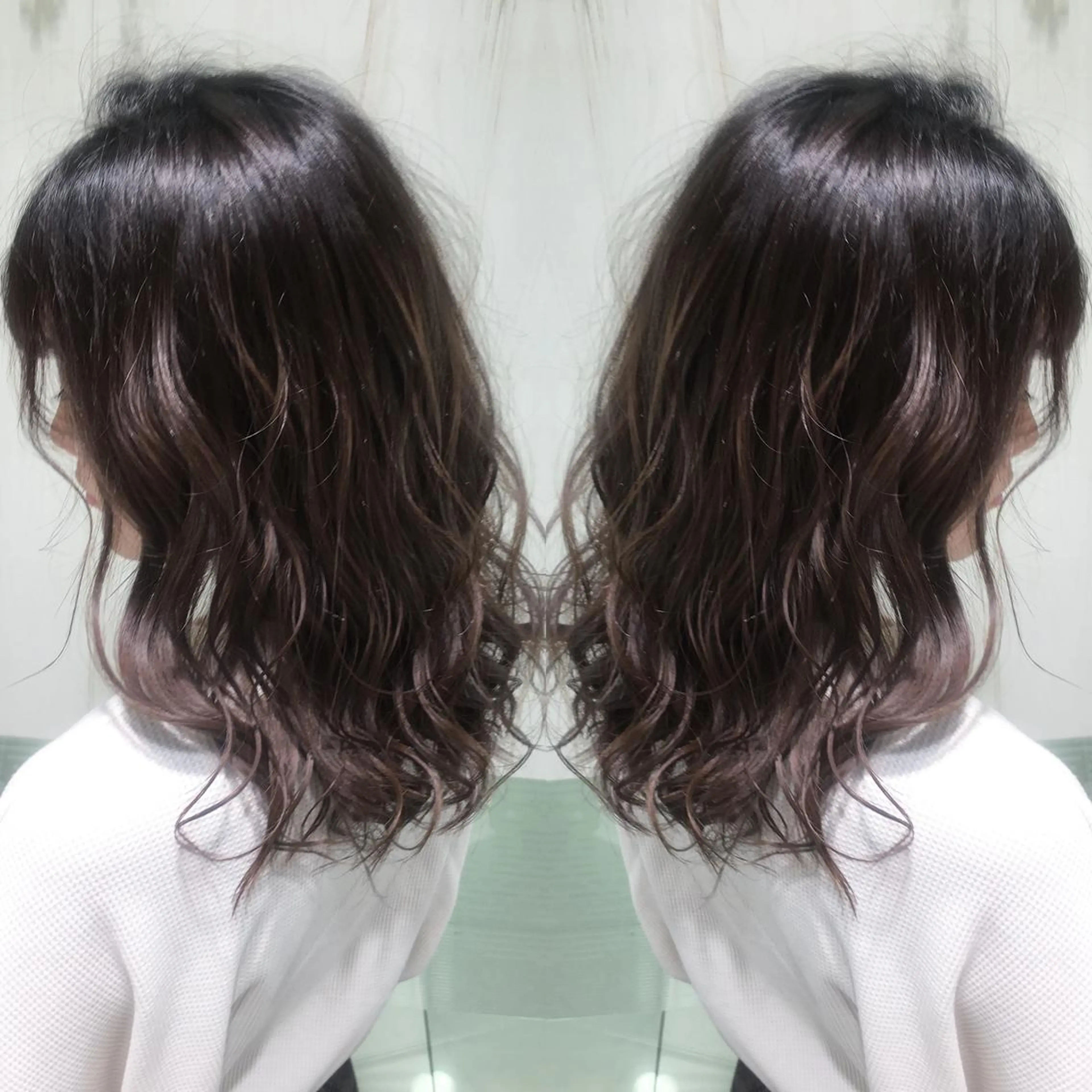 セミロング カラー グレージュ 縮毛矯正 N° jillva ♦️川端裕司♦️のヘアスタイル