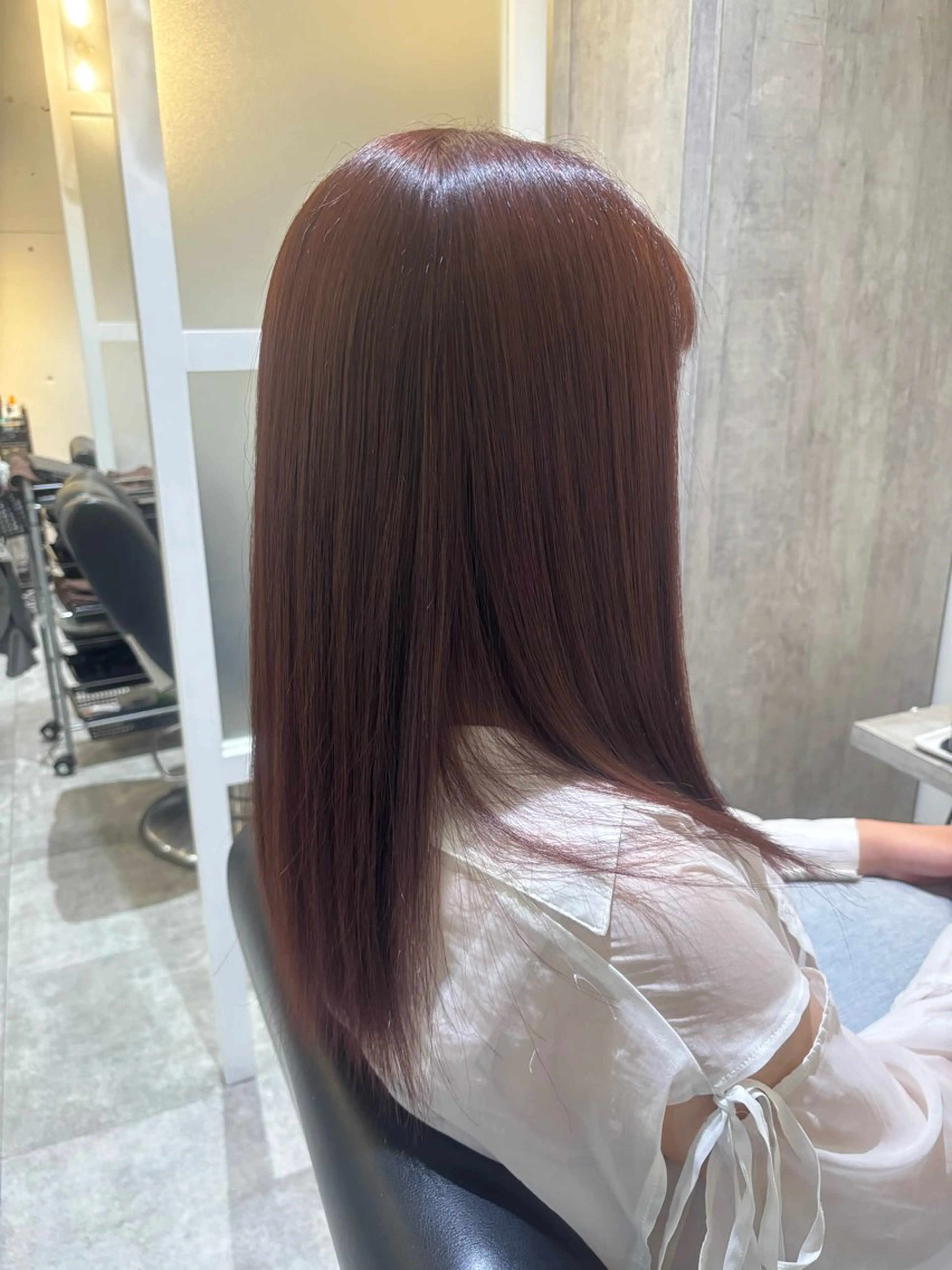 ロング ピンクブラウン ヘアカラー ヤナ ドリのヘアスタイル