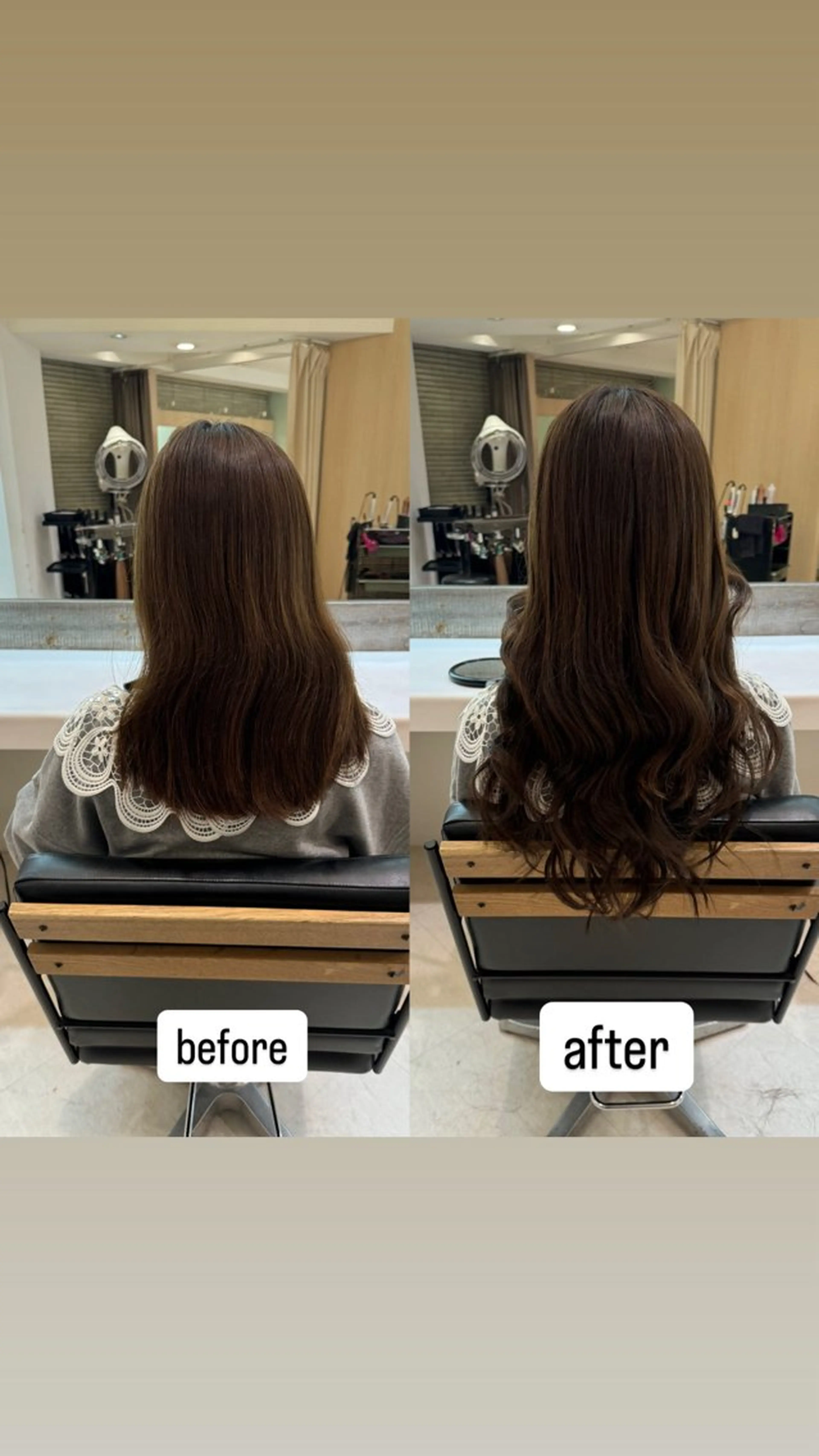 セミロング シールエクステ エクステ 濱川響太レディース カットモデルのヘアスタイル