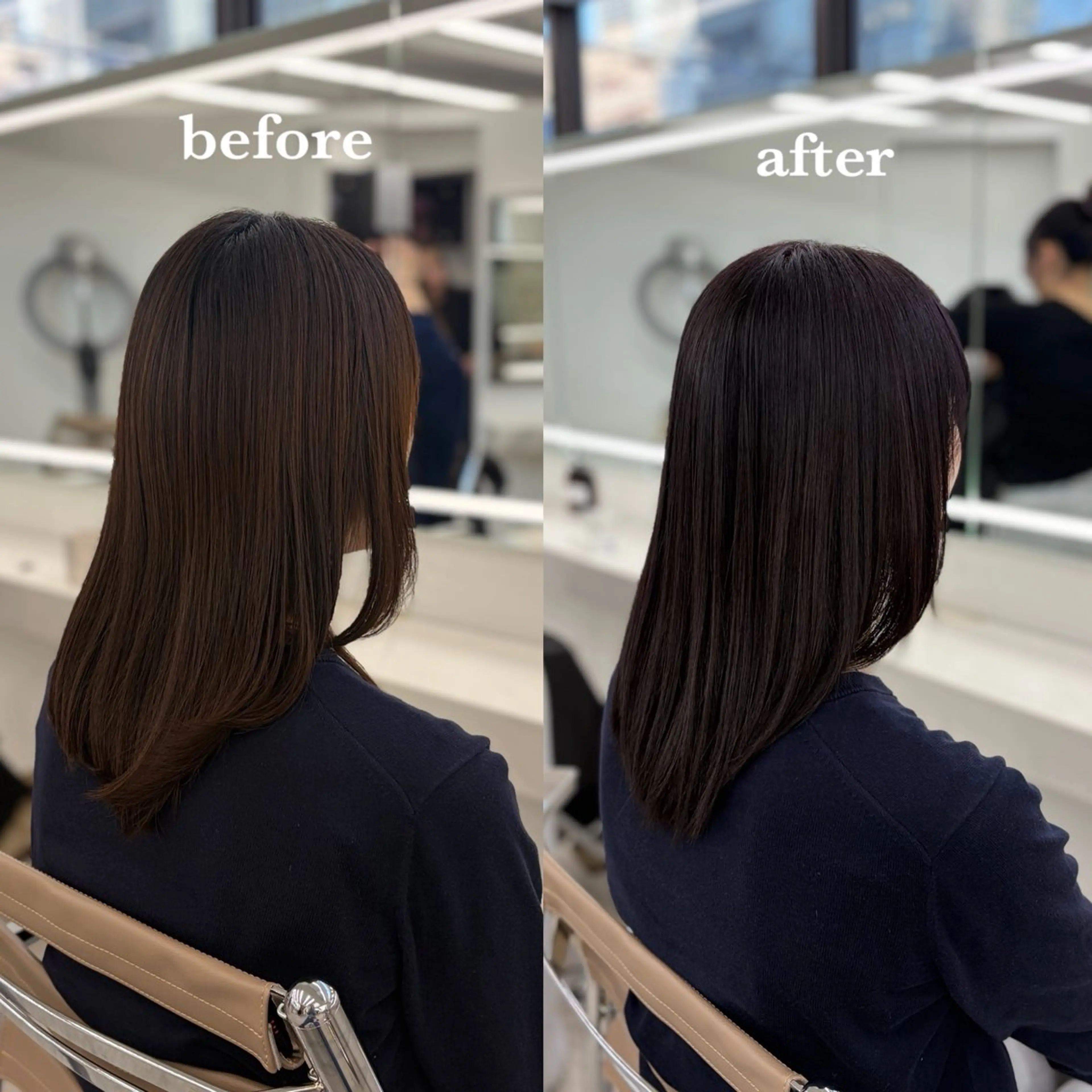 ミディアム カット ヘアカラー Lutia新宿/ sumiのヘアスタイル