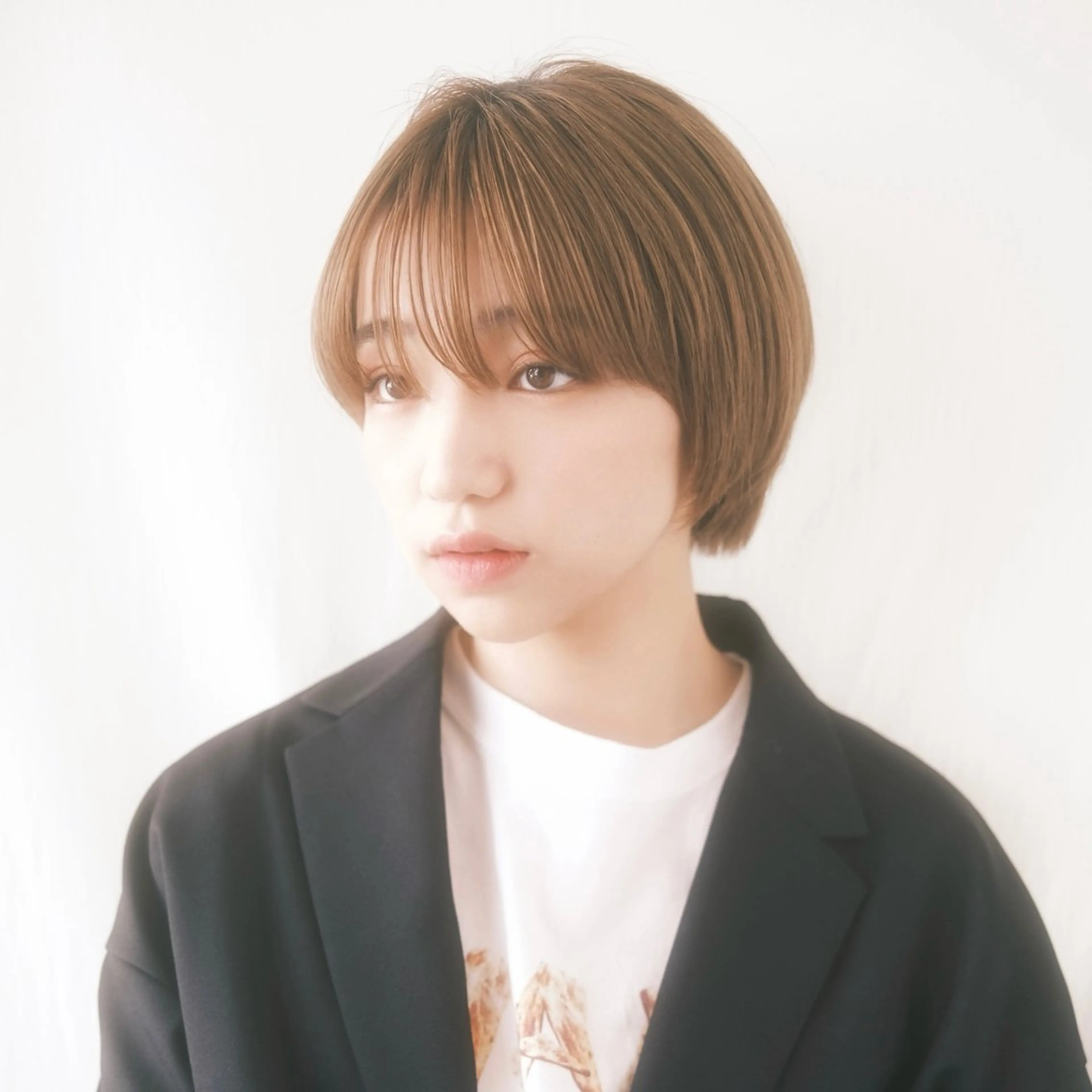 ショート カラー パーマ 丸みショート ショートヘア カット ヘアカラー トリートメント ショートボブ縮毛矯正 髪質改善のプロ山道潤のヘアスタイル