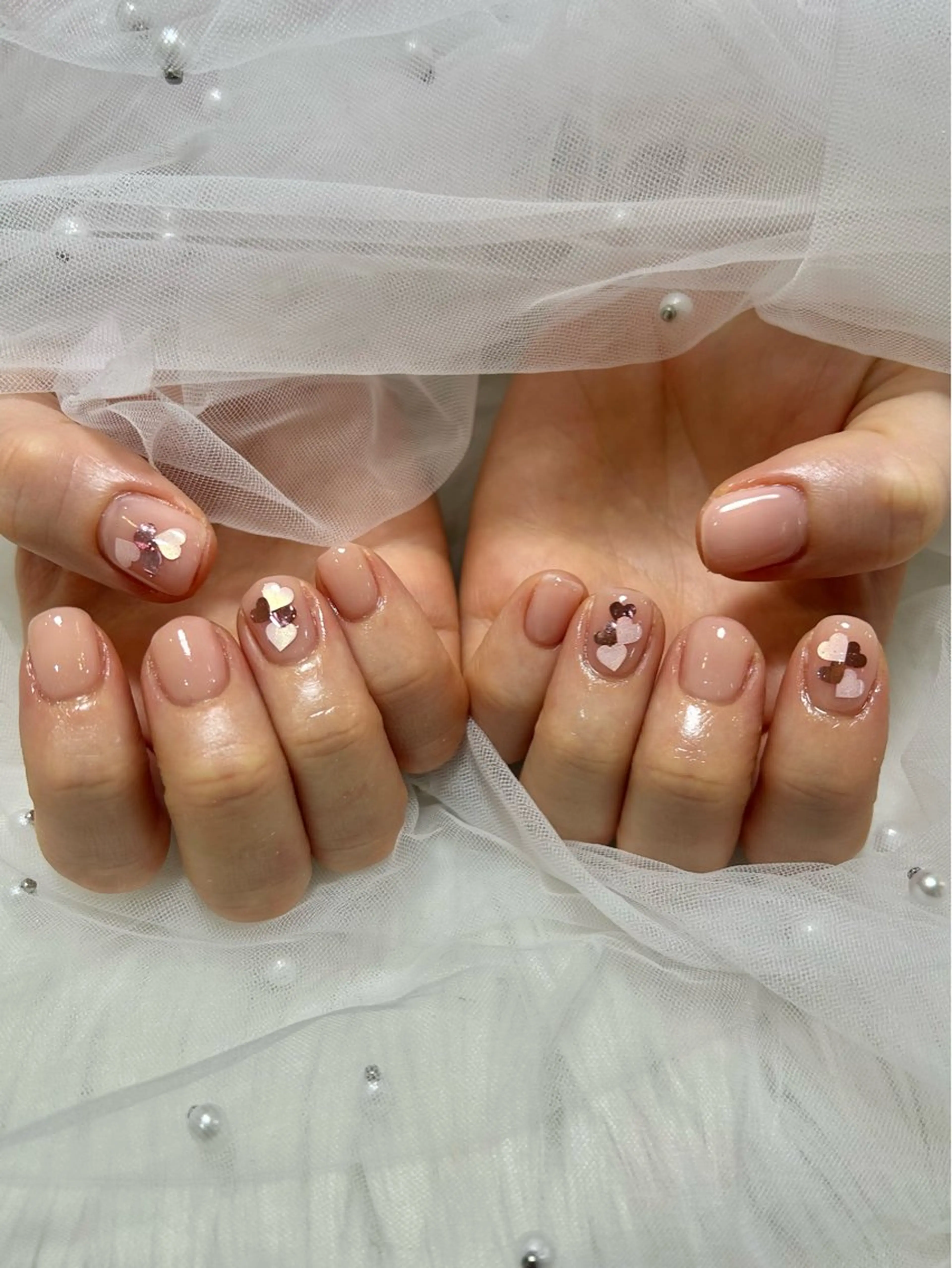 ネイル ハート バレンタイン ハンドネイル EmaNail天満橋店所属・EmaNail Risaのネイルデザイン