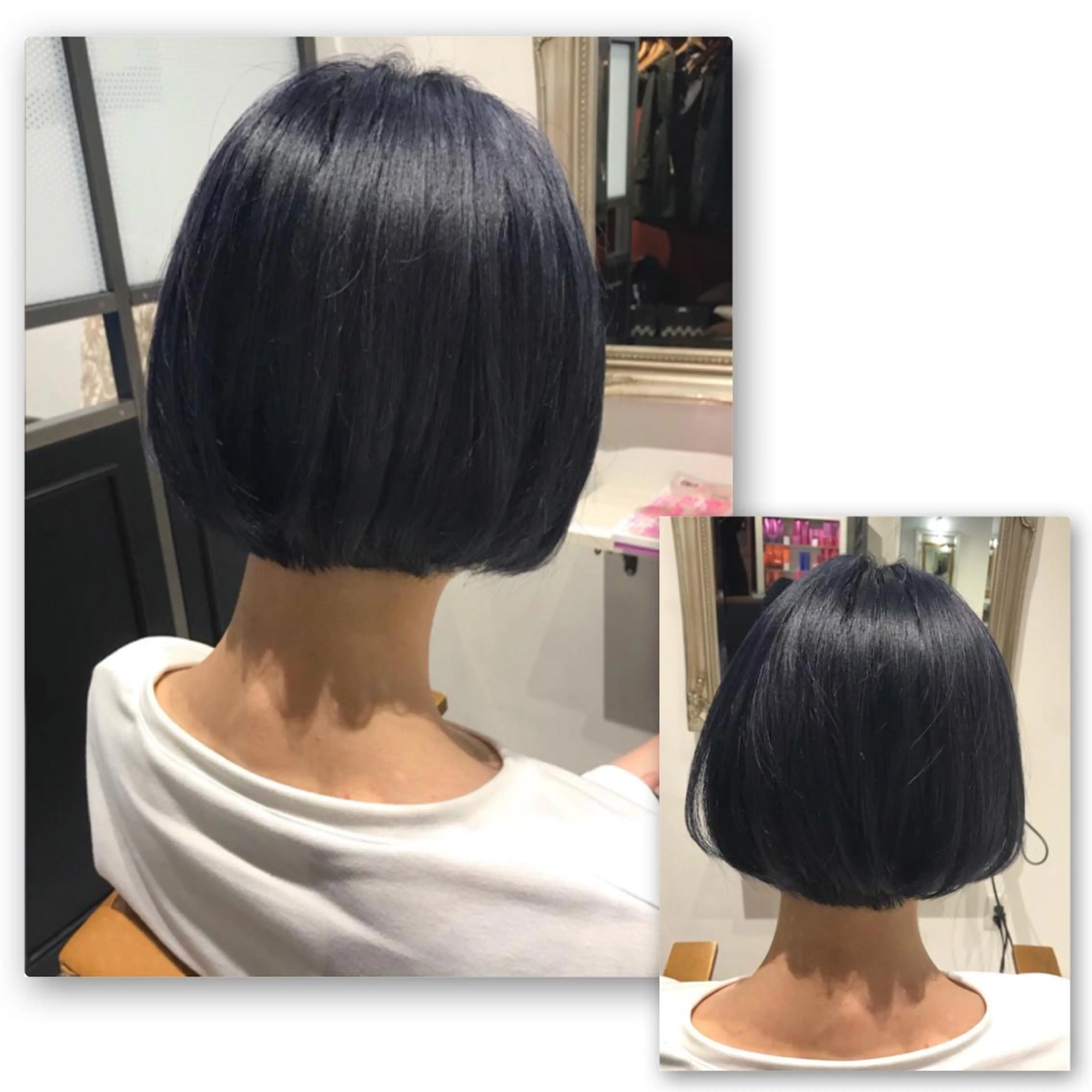 ショート カラー ブルーカラー ブルージュ ネイビーカラー パパで店長な戸田 健治【ショートヘア】のヘアスタイル