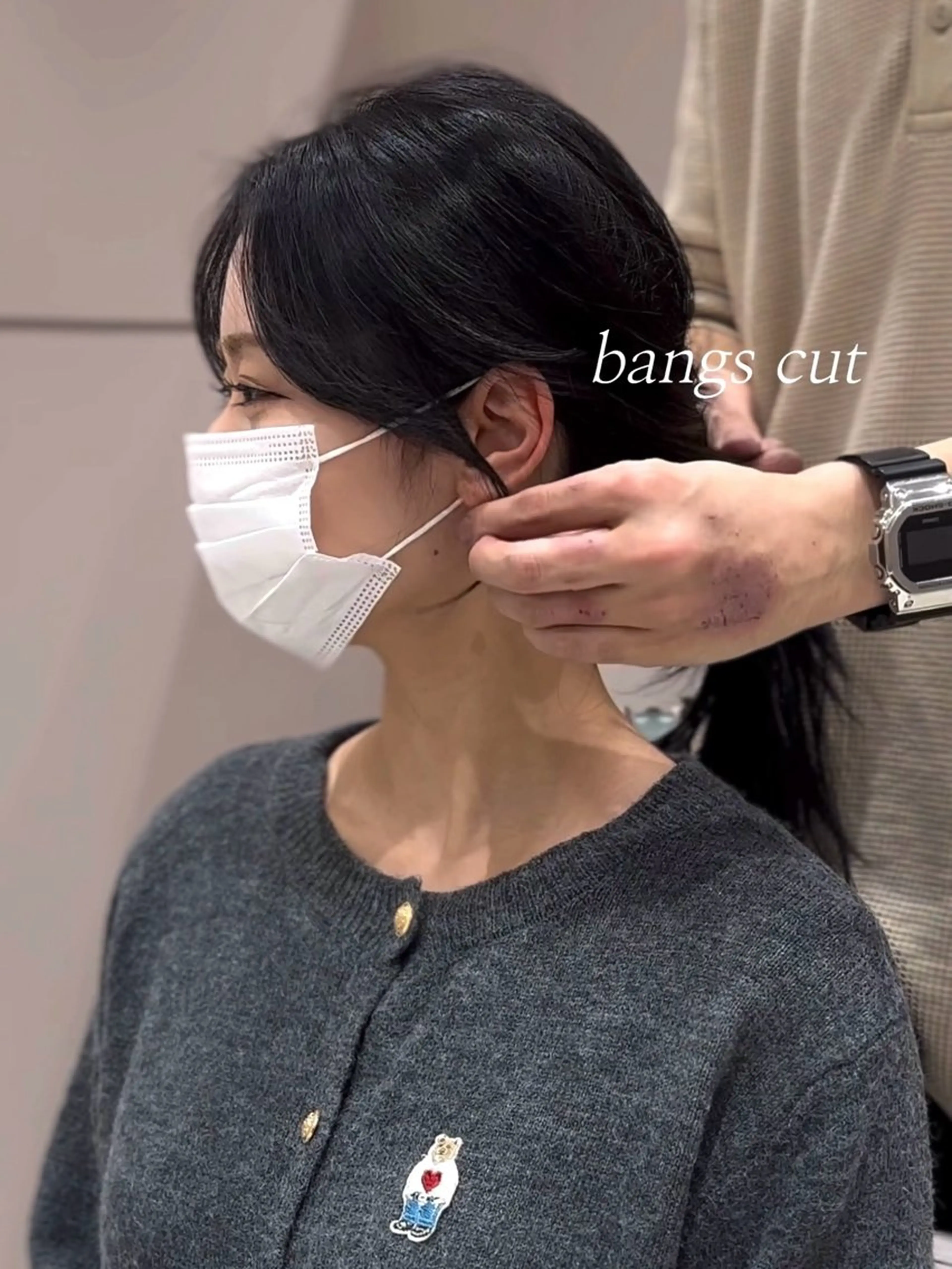 ロング カラー かきあげバング 似合わせカット カット ヘアカラー トリートメント レイヤー/顔周り /透明感🩶高橋大のヘアスタイル