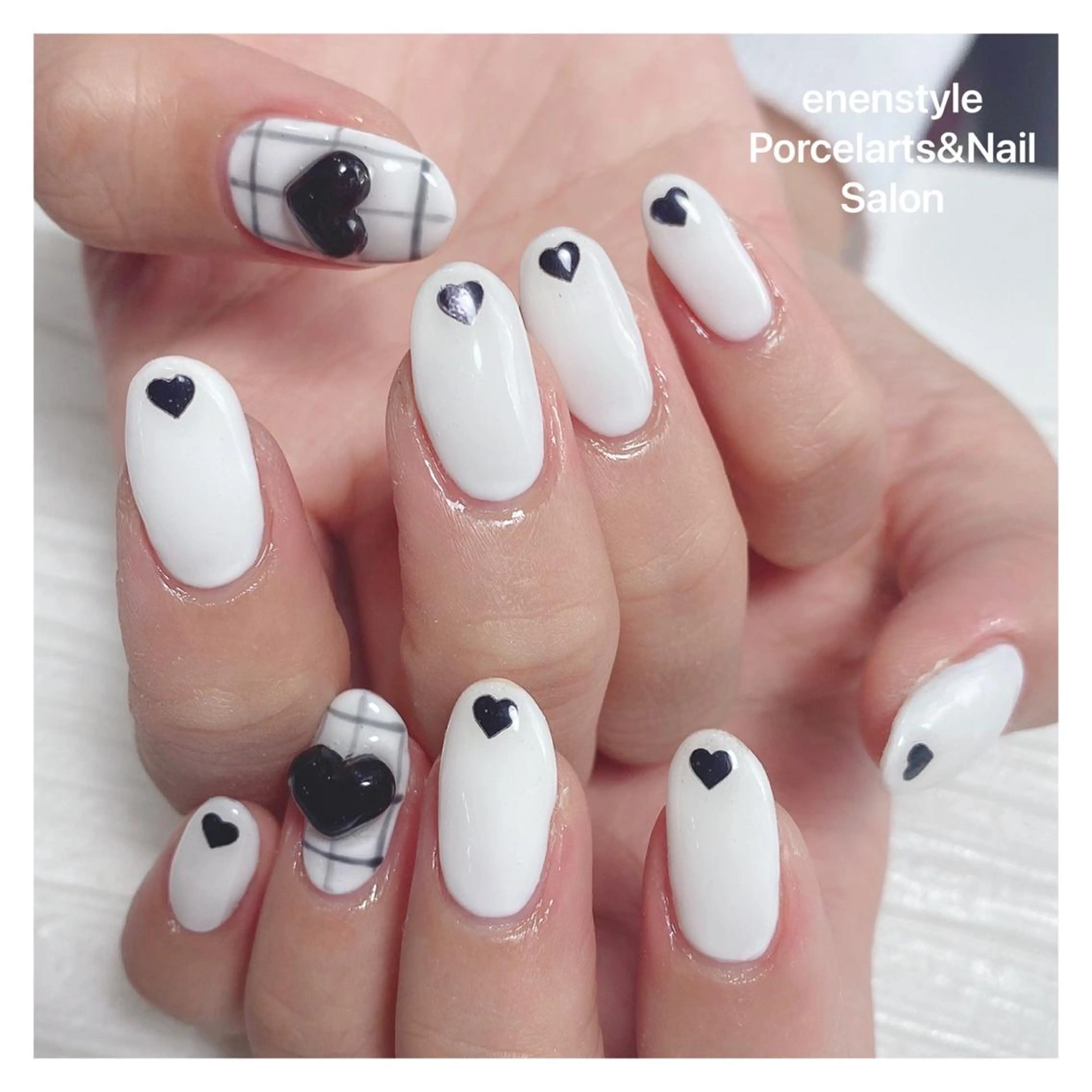 ミディアム ネイル ハンドネイル 👑enen style👑のネイルデザイン