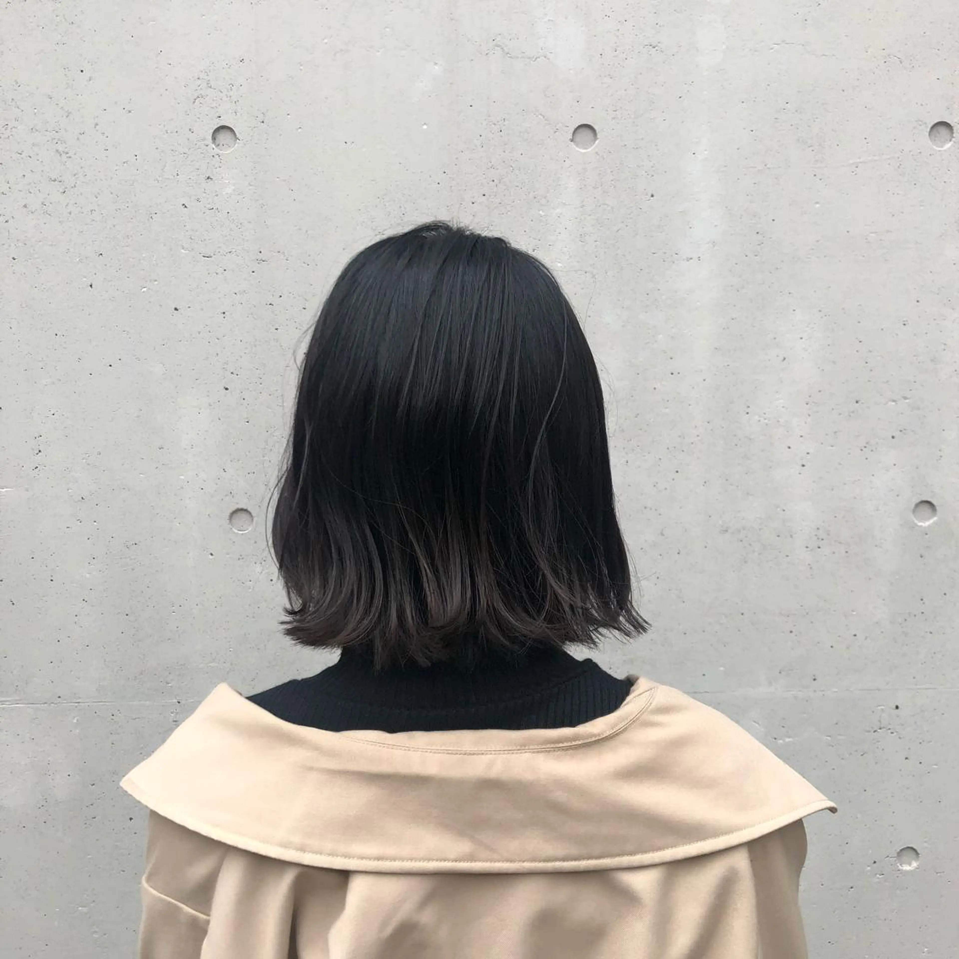 ミディアム カラー 透明感カラー グレージュ ボブ カット ヘアカラー トリートメント 酸性縮毛矯正🧴韓国 レイヤー/髪質改善のヘアスタイル