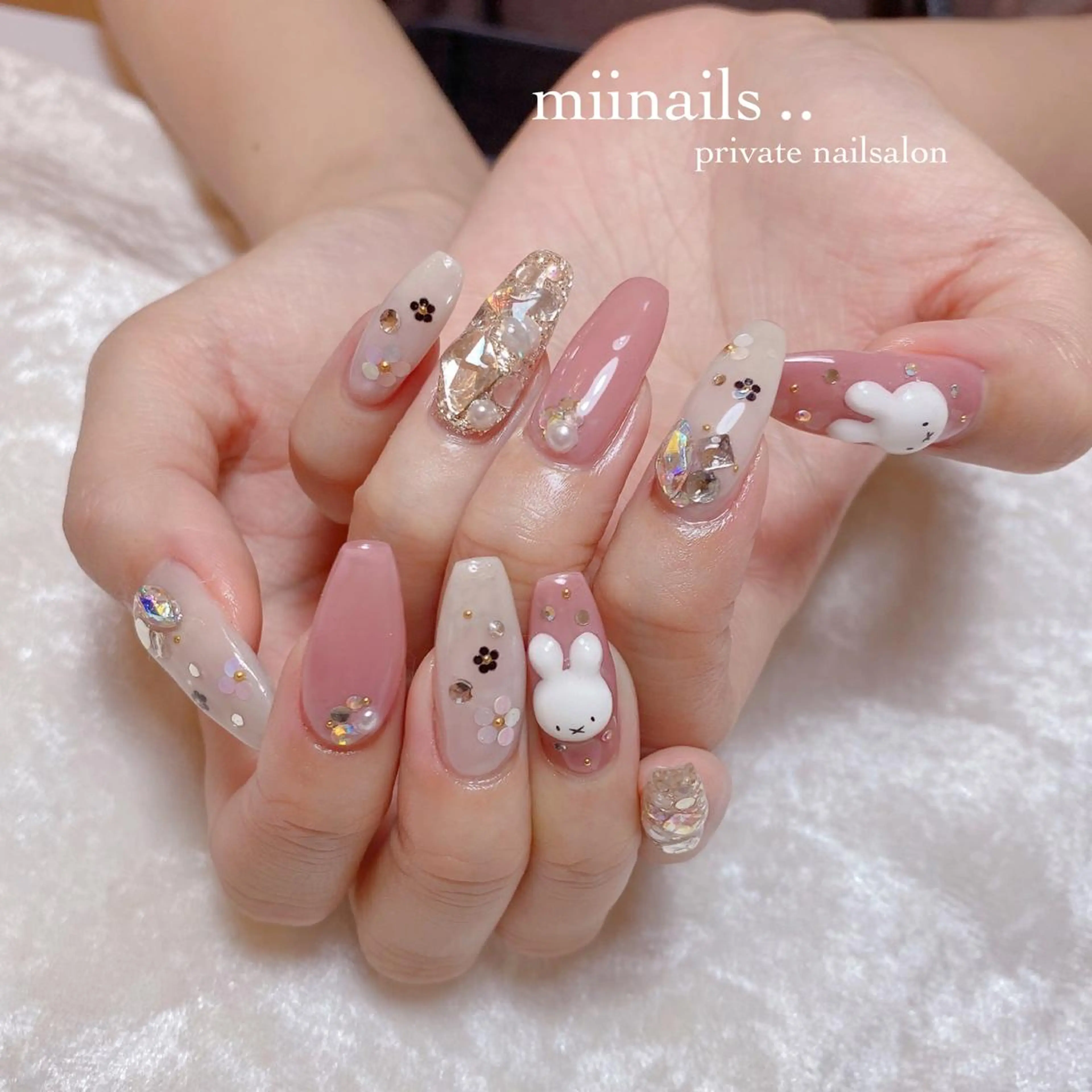 ネイル 韓国ネイル ワンホンネイル ハンドネイル nailsalon miinailsのネイルデザイン